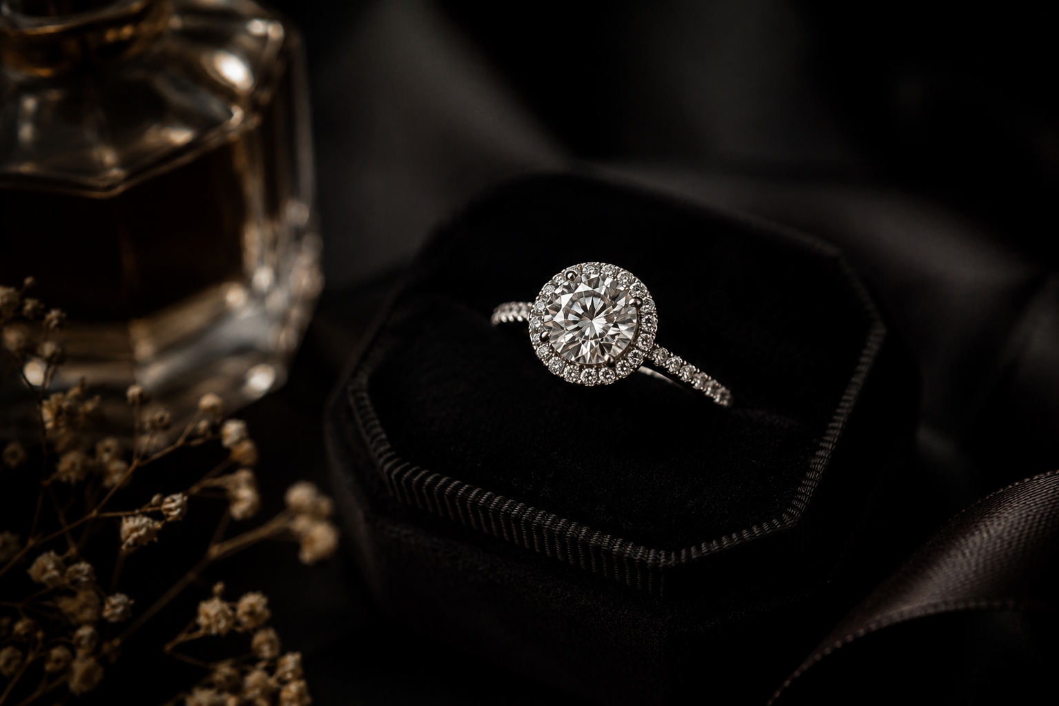 A lab grown diamond ring under 1 Lakh