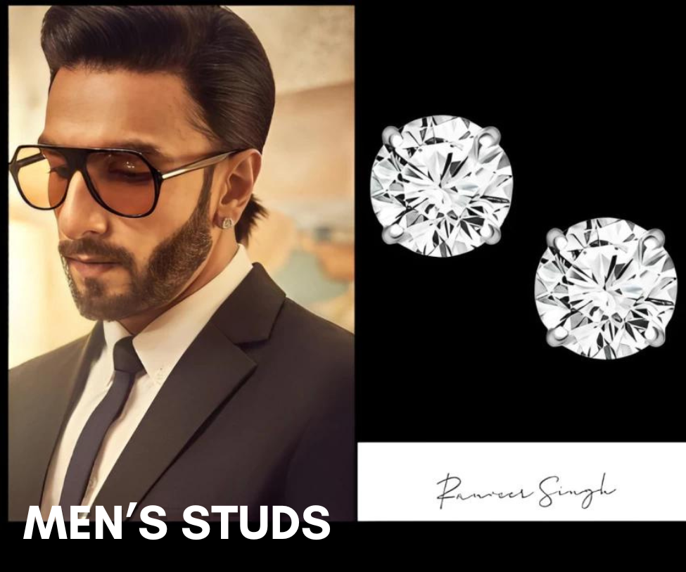 Types of Earrings for Men|men's Studs|Men Hoop Earrings|Men's Dangle Earrings|Clip-on Earrings|Men's Gemstone earring|earring Guide by face shape