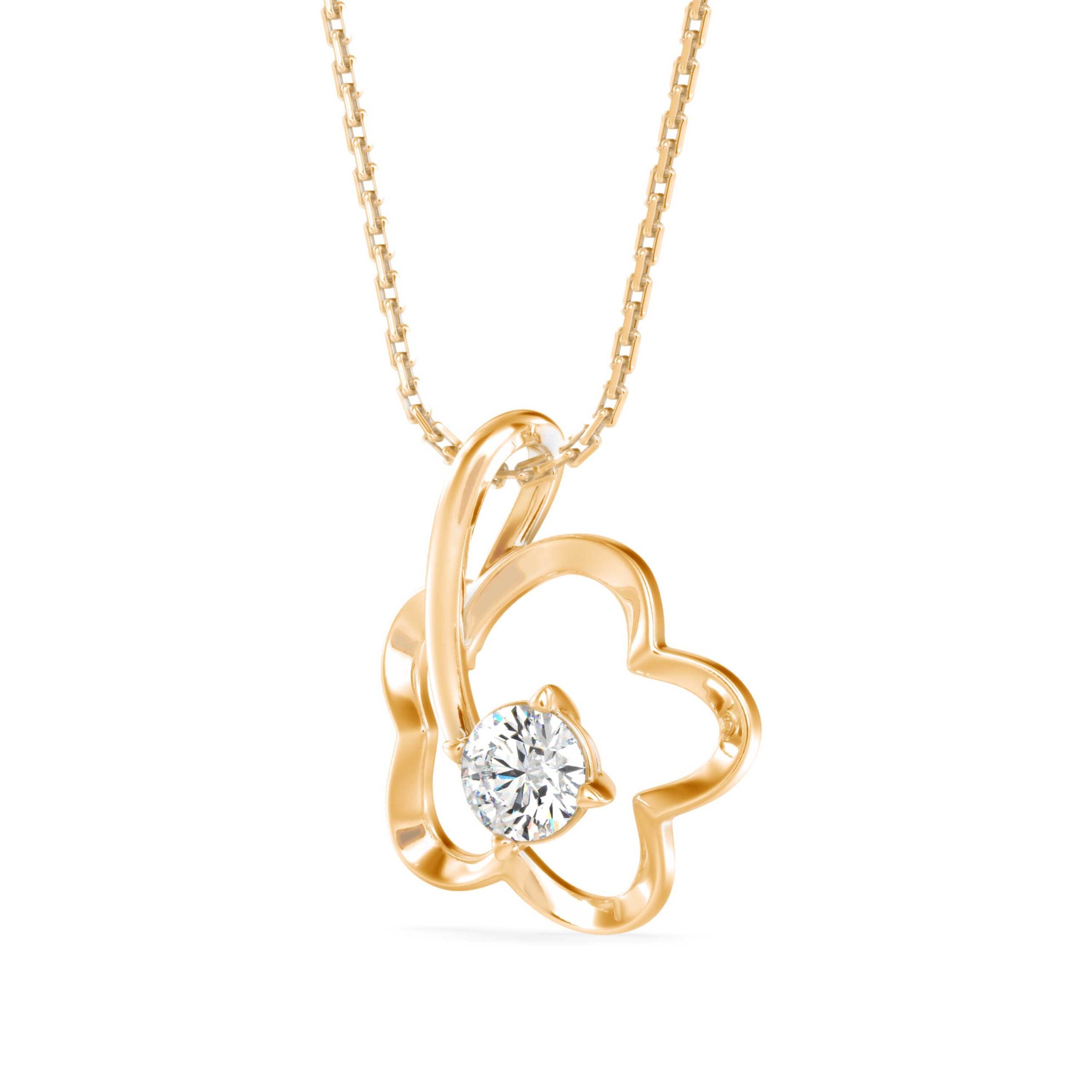 Daisy Diamond Pendant Front View