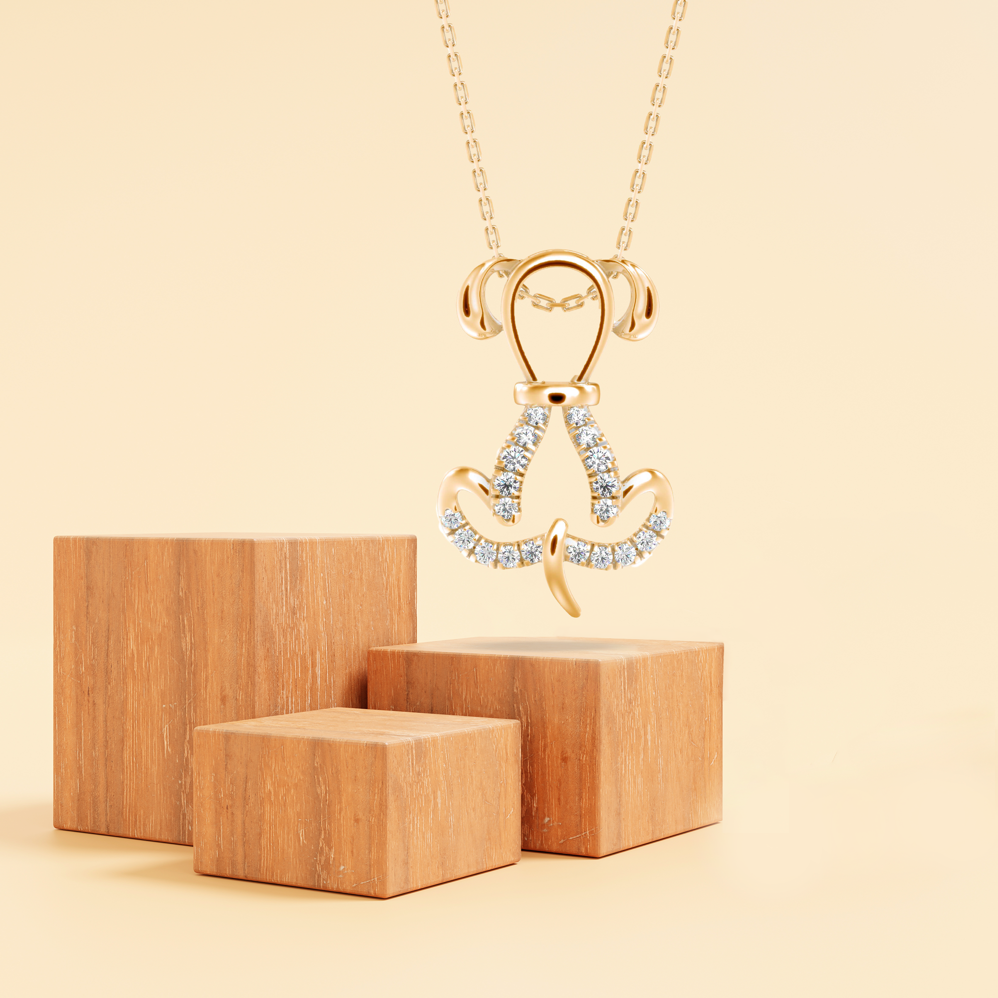 Puppy Love Diamond Pendant Prospective View