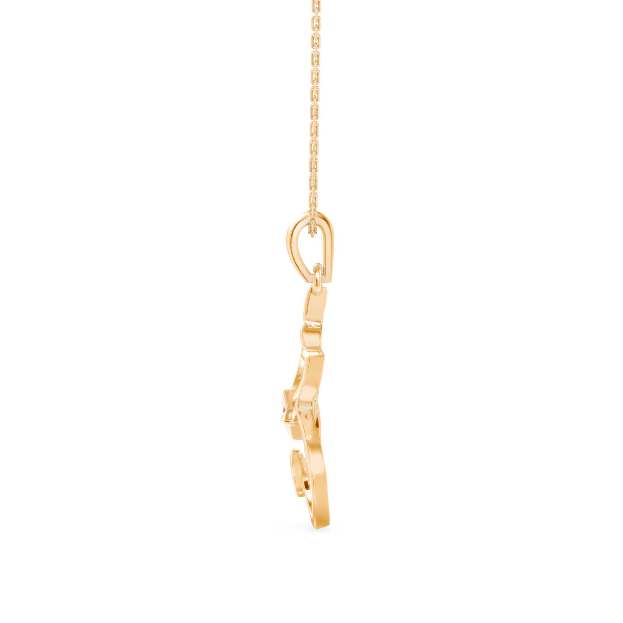 Kitty Cat Lab Grown Diamond Pendant_in-stock