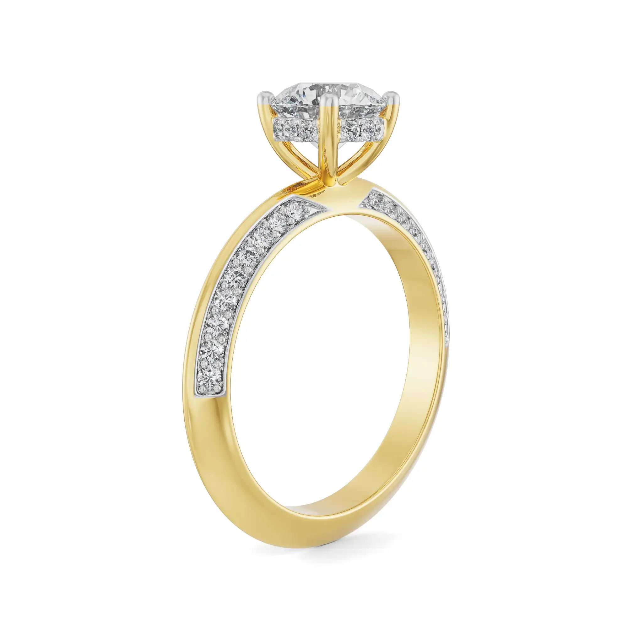 Georgia Round Diamond Ring Side View