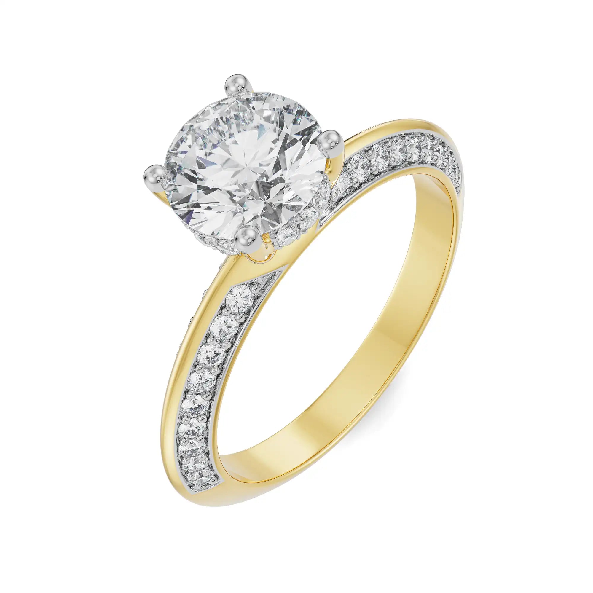 Georgia Round Diamond Ring Top View