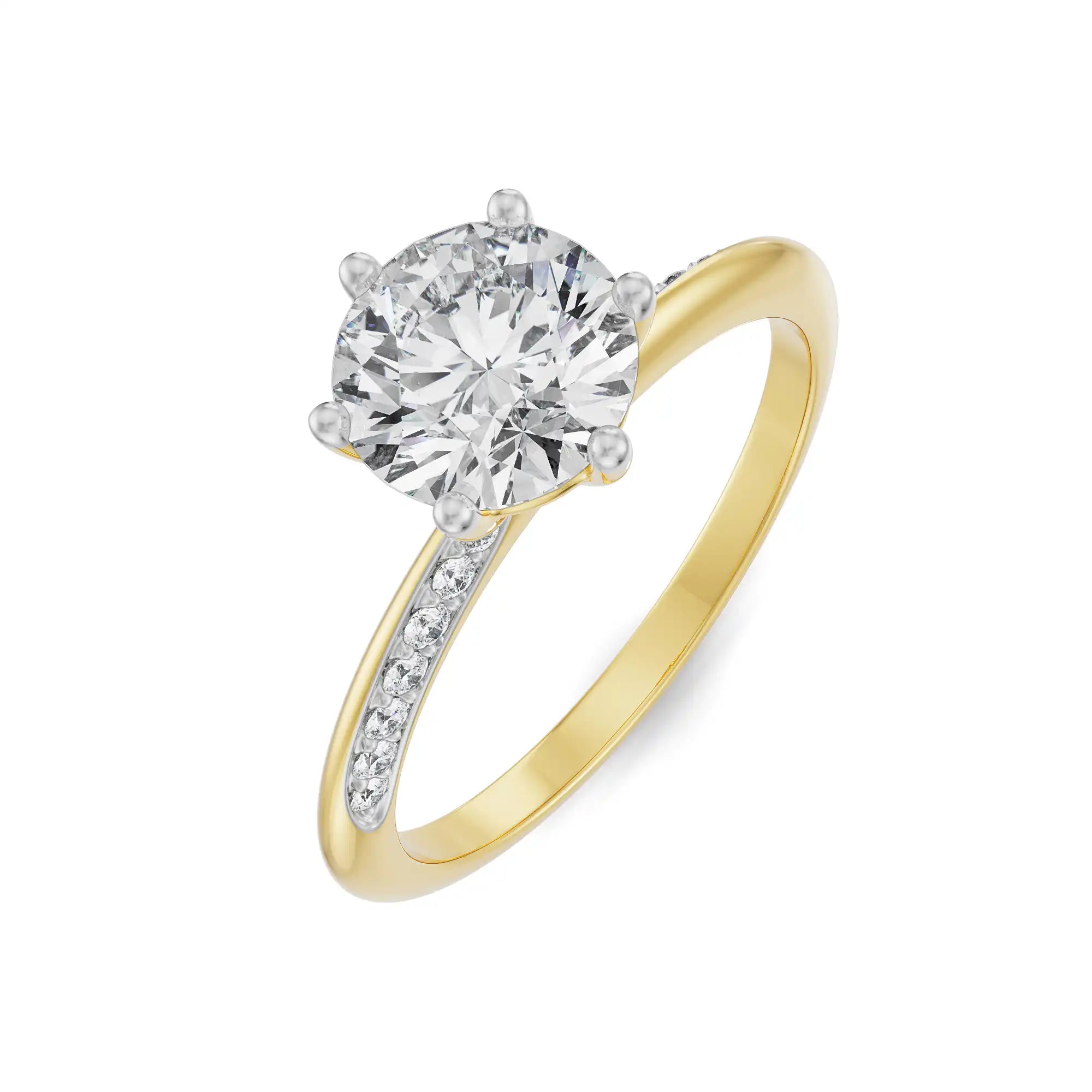 Katie Round Diamond Ring Top View