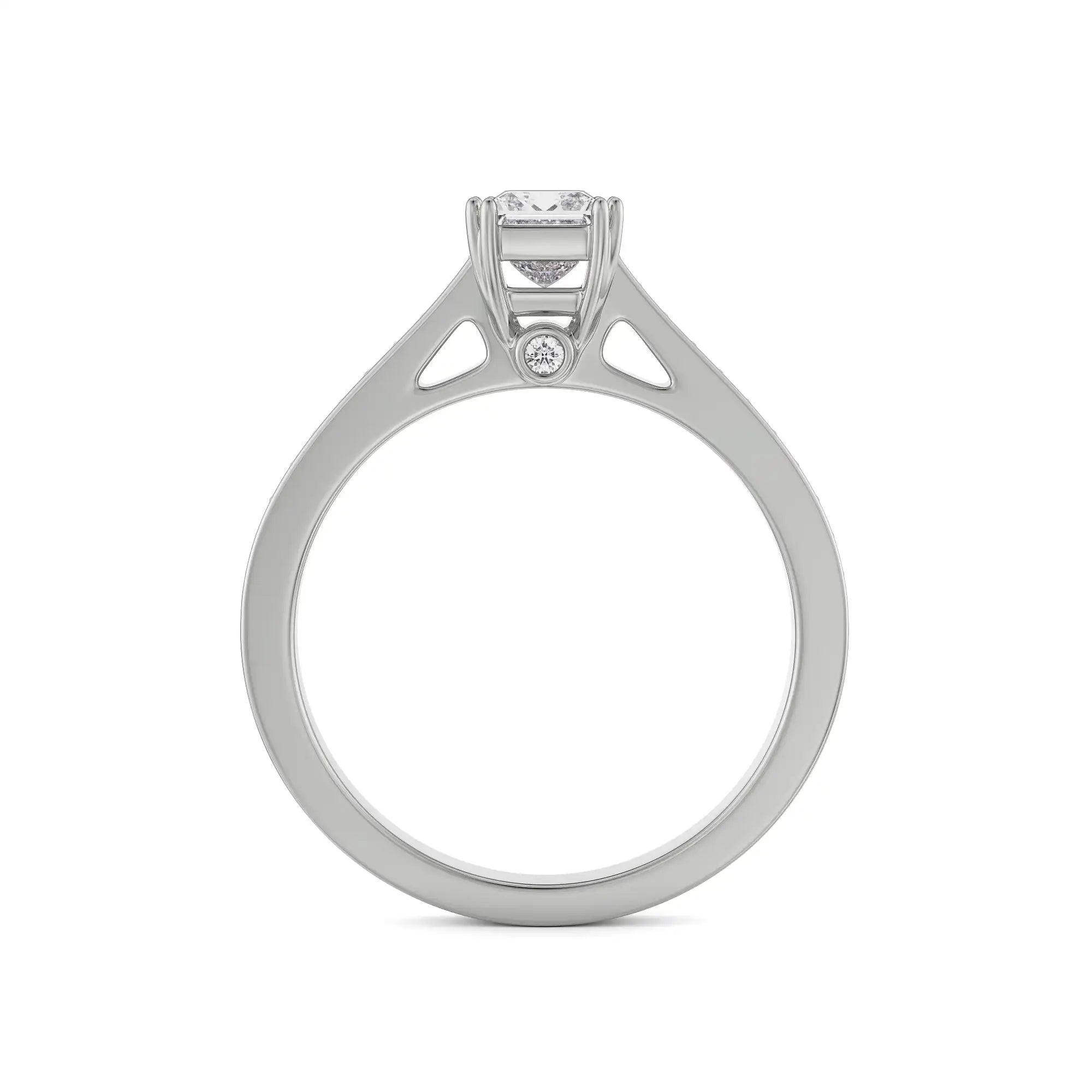 Rebecca Timeless Solitaire Ring Back View