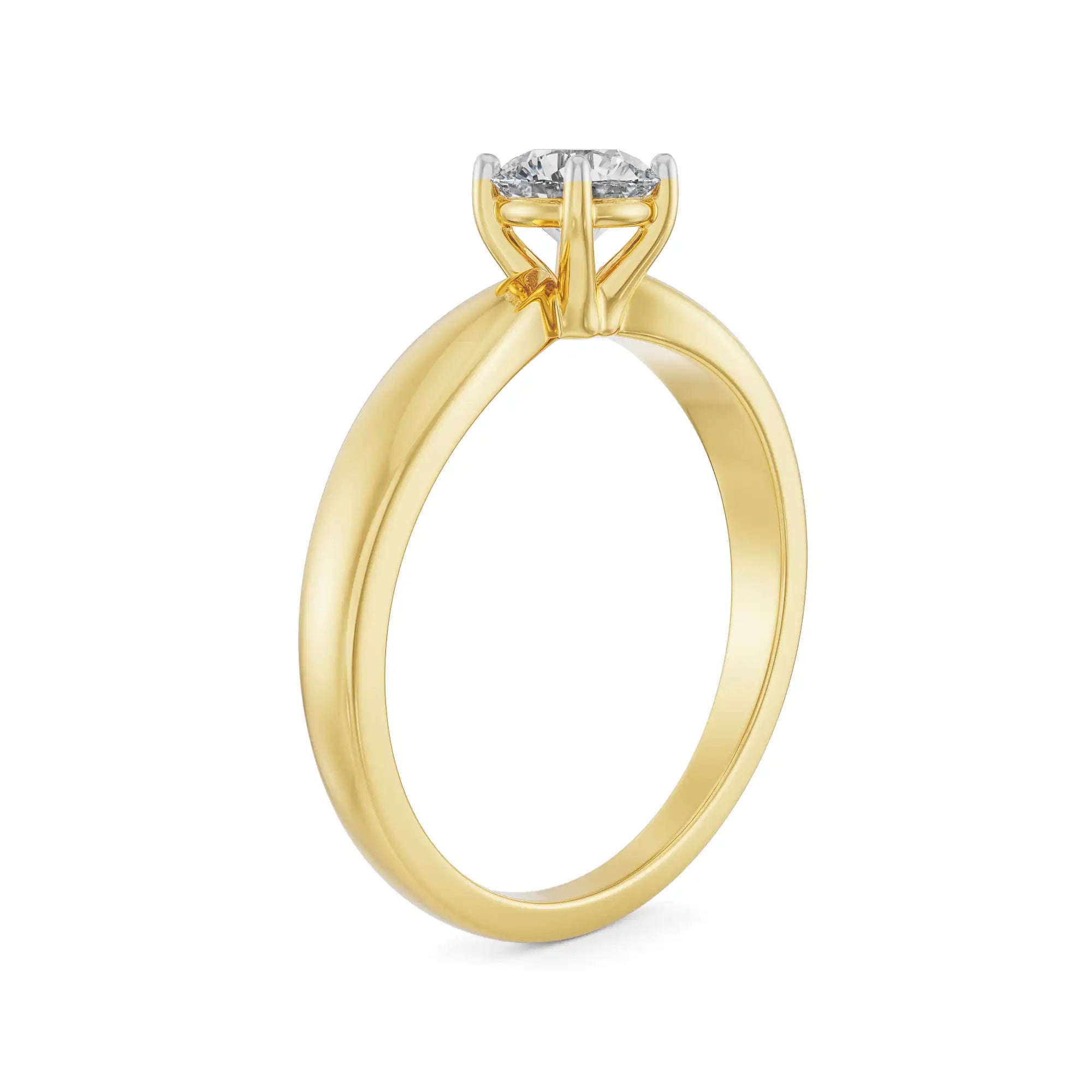Diana Lab Grown Diamond Solitaire Ring - side view