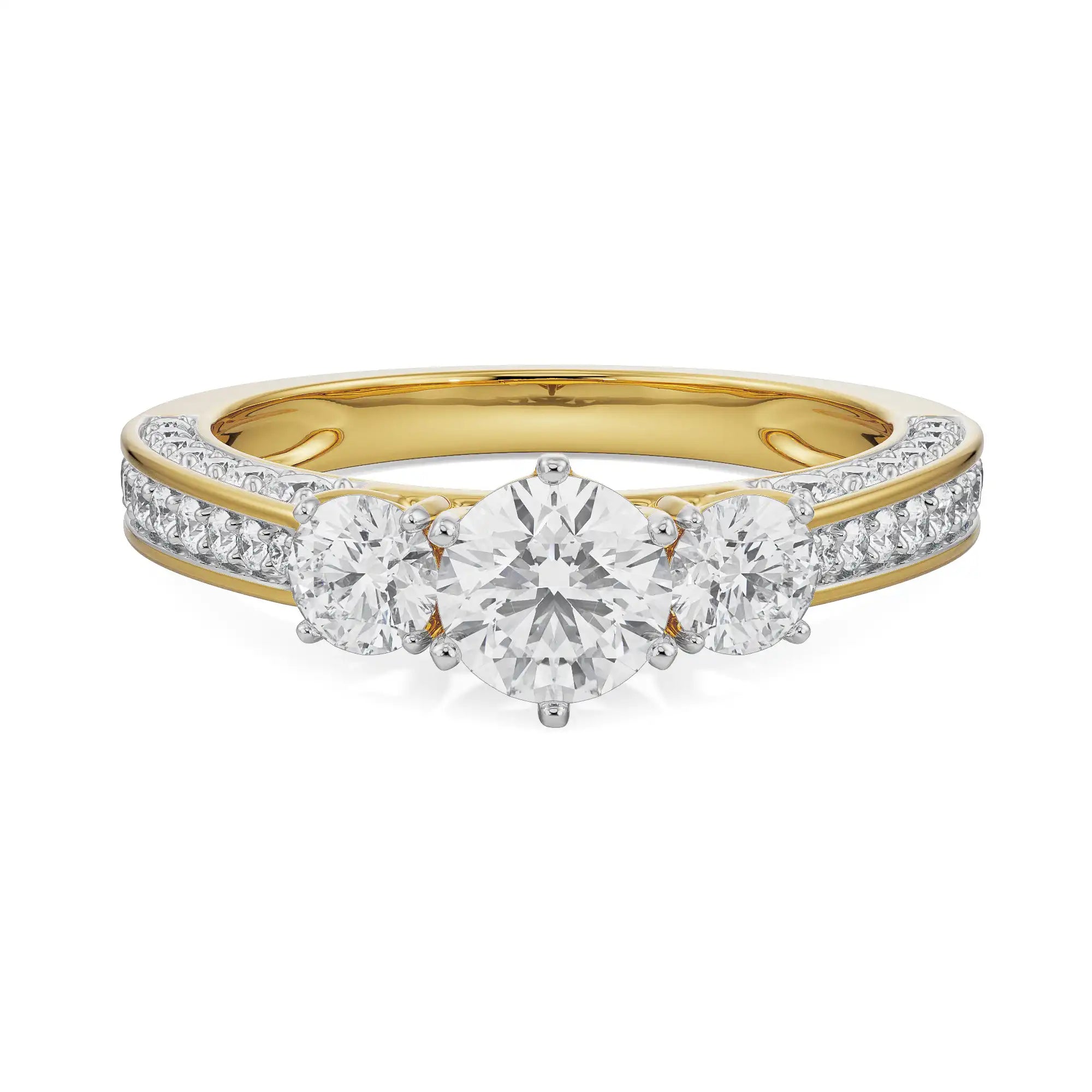 Buy Three Stone Jessie Lab Grown Diamond Ring Online At Emori