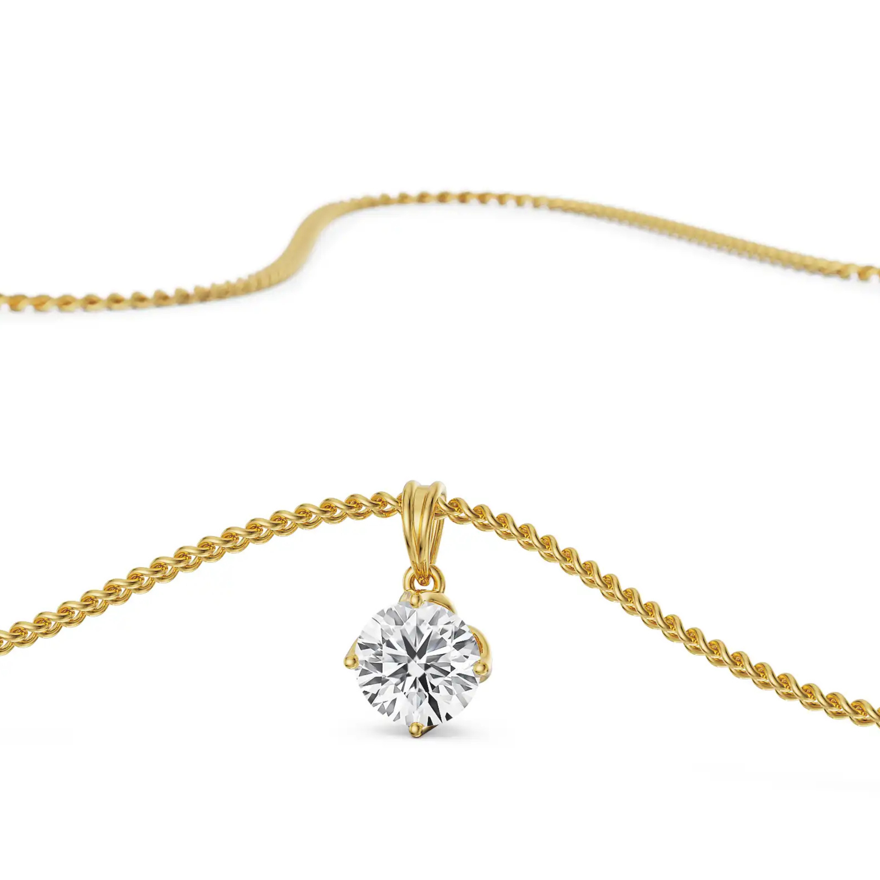 Grace Lab Grown Diamond Pendant - perspective view