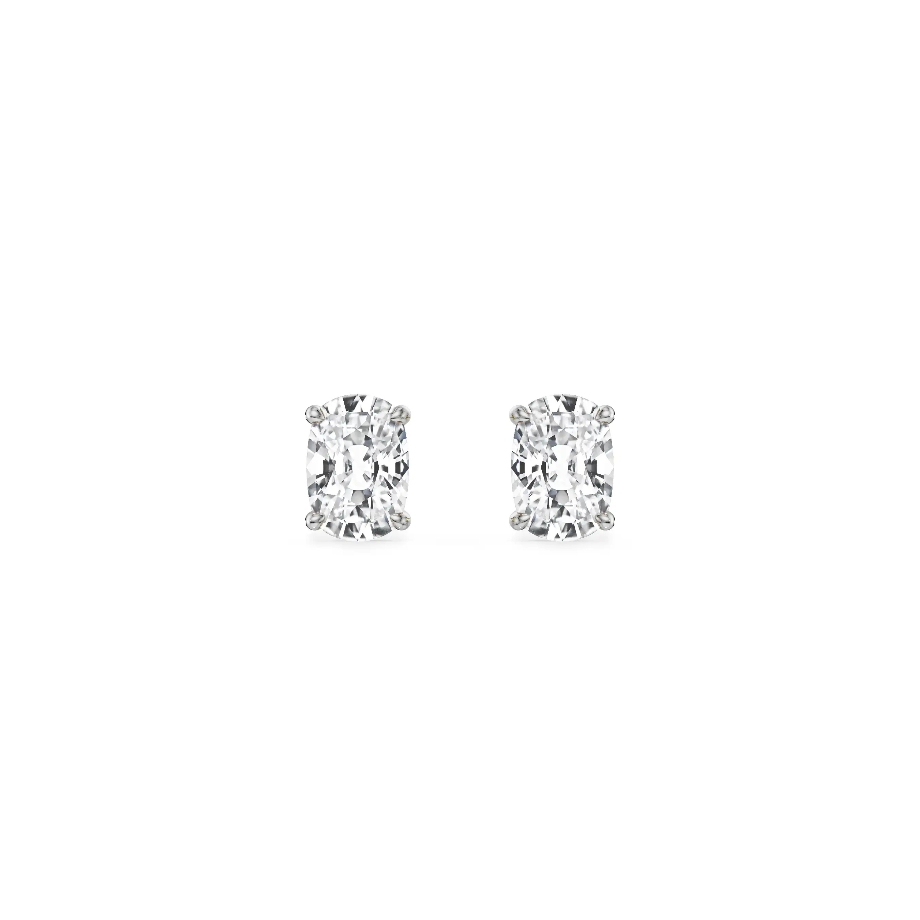 0.5 CT Enchanting Cushion Lab Grown Diamond Studs - front view