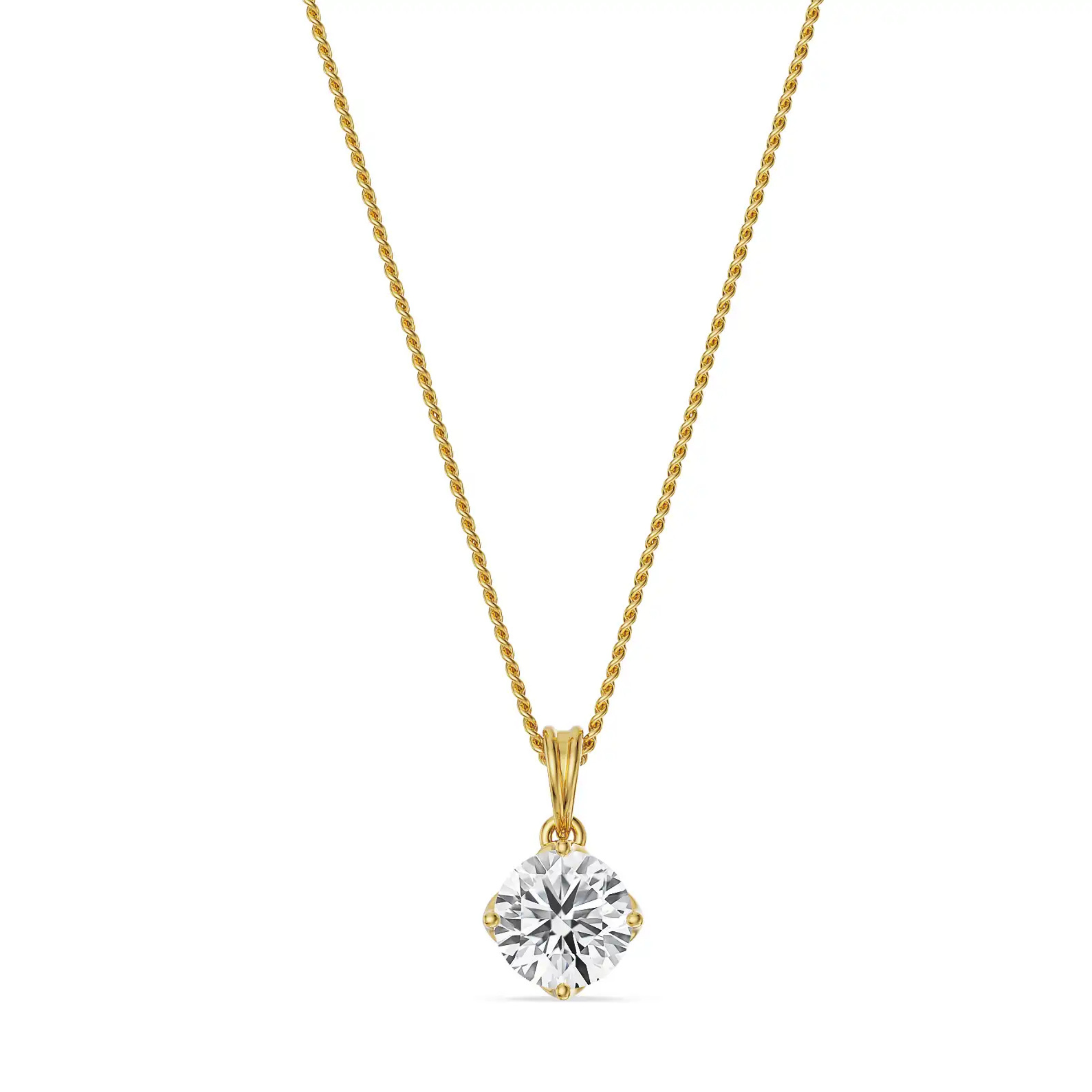 Grace Lab Grown Diamond Pendant - top view in 9KT