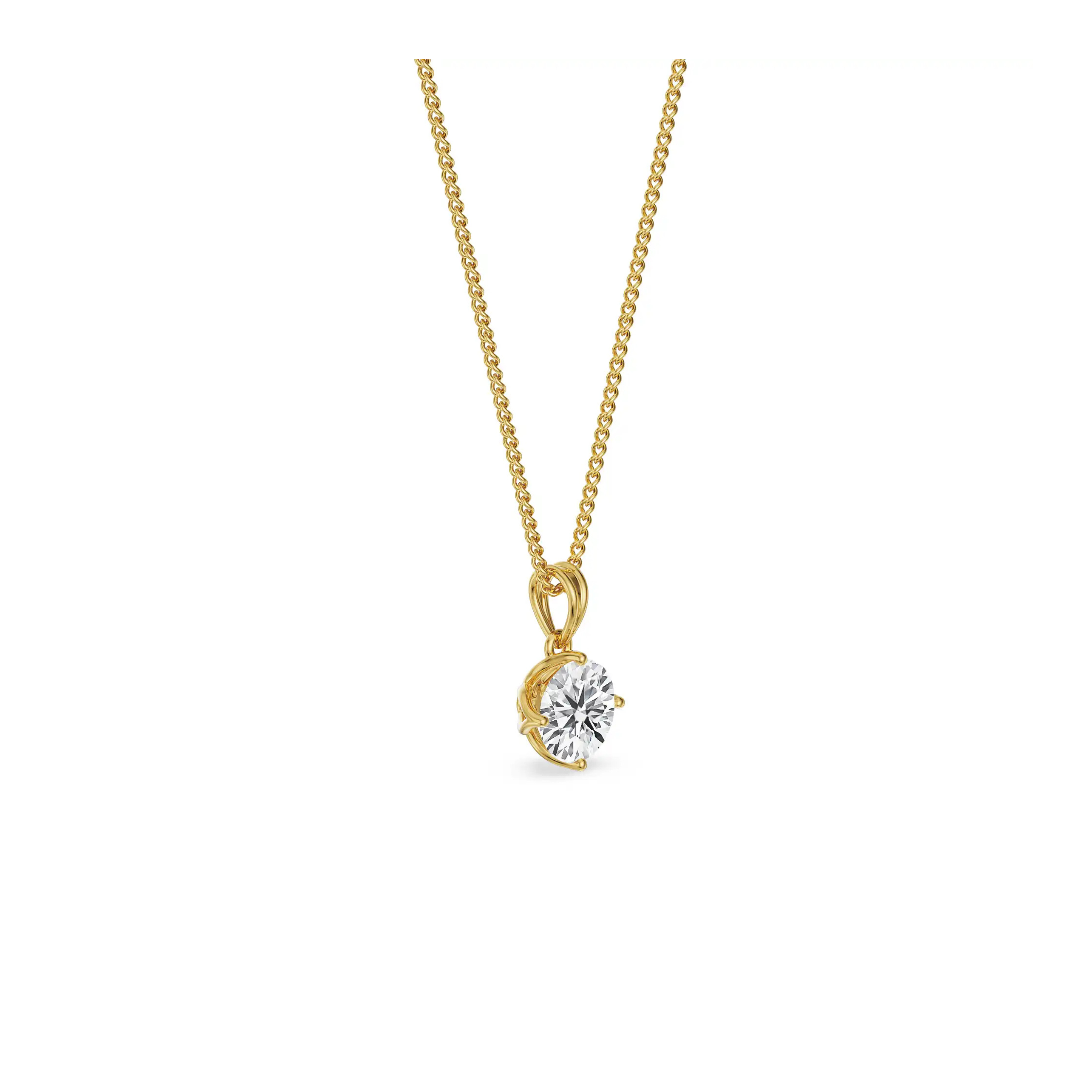 Sole Spark Lab Grown Diamond Pendant - side view