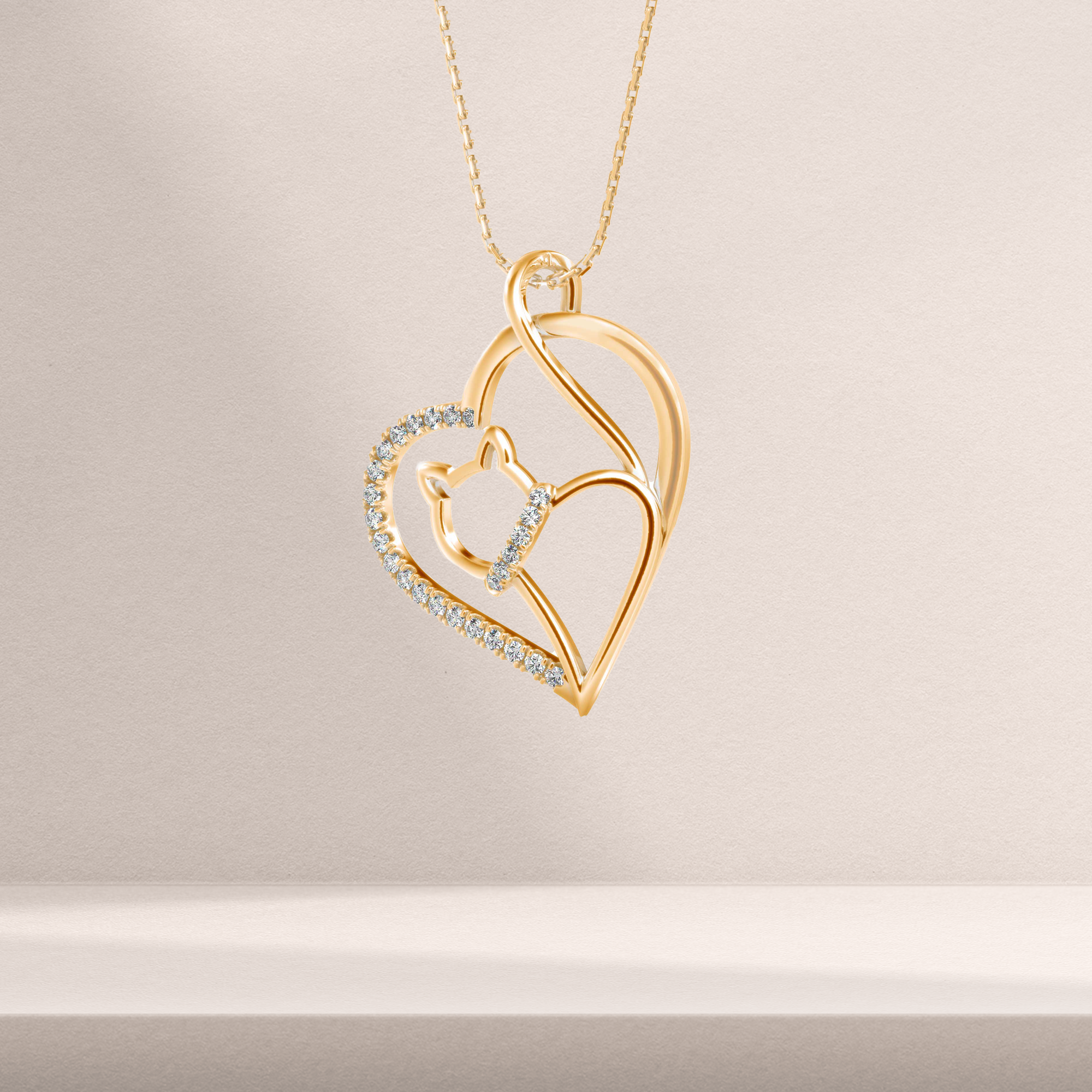 Hello Kitty Diamond Pendant Prospective View