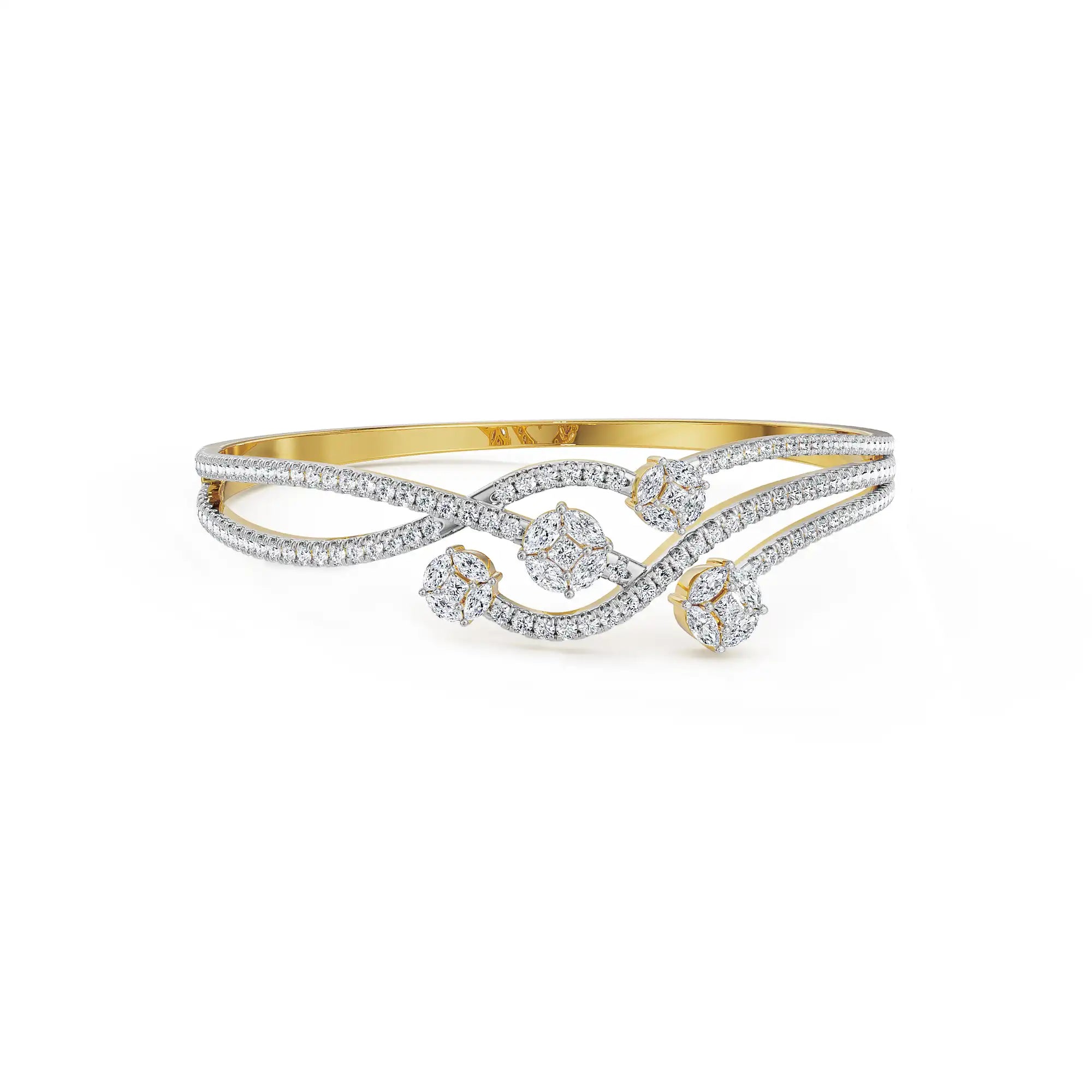 Bella Dainty Lab Grown Diamond Bangle - front view