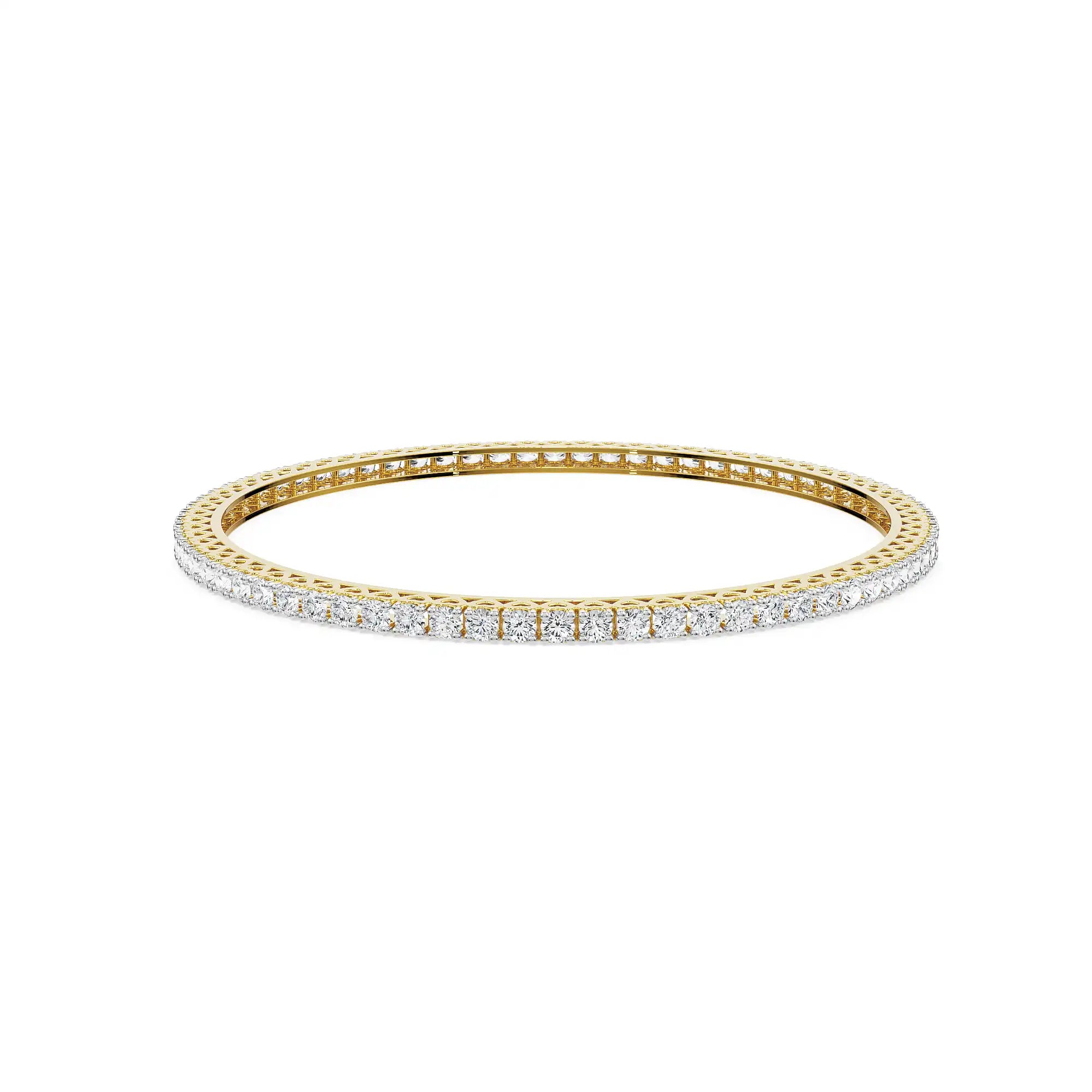 Classic Charm Lab Grown Diamond Bangle - front view