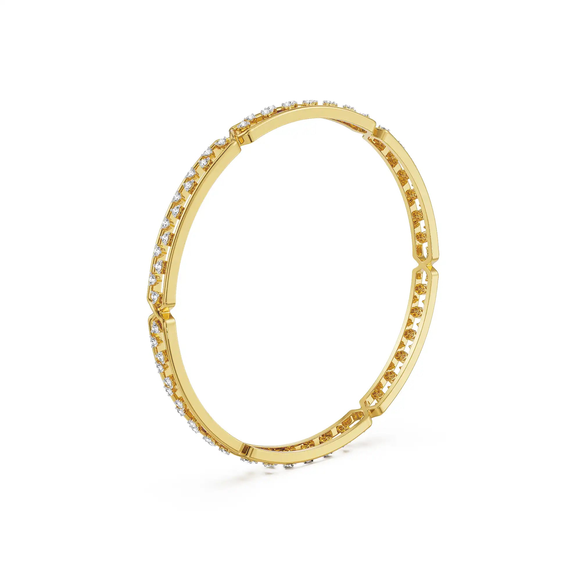 Eve Luxe Lab Grown Diamond Bangle - side view
