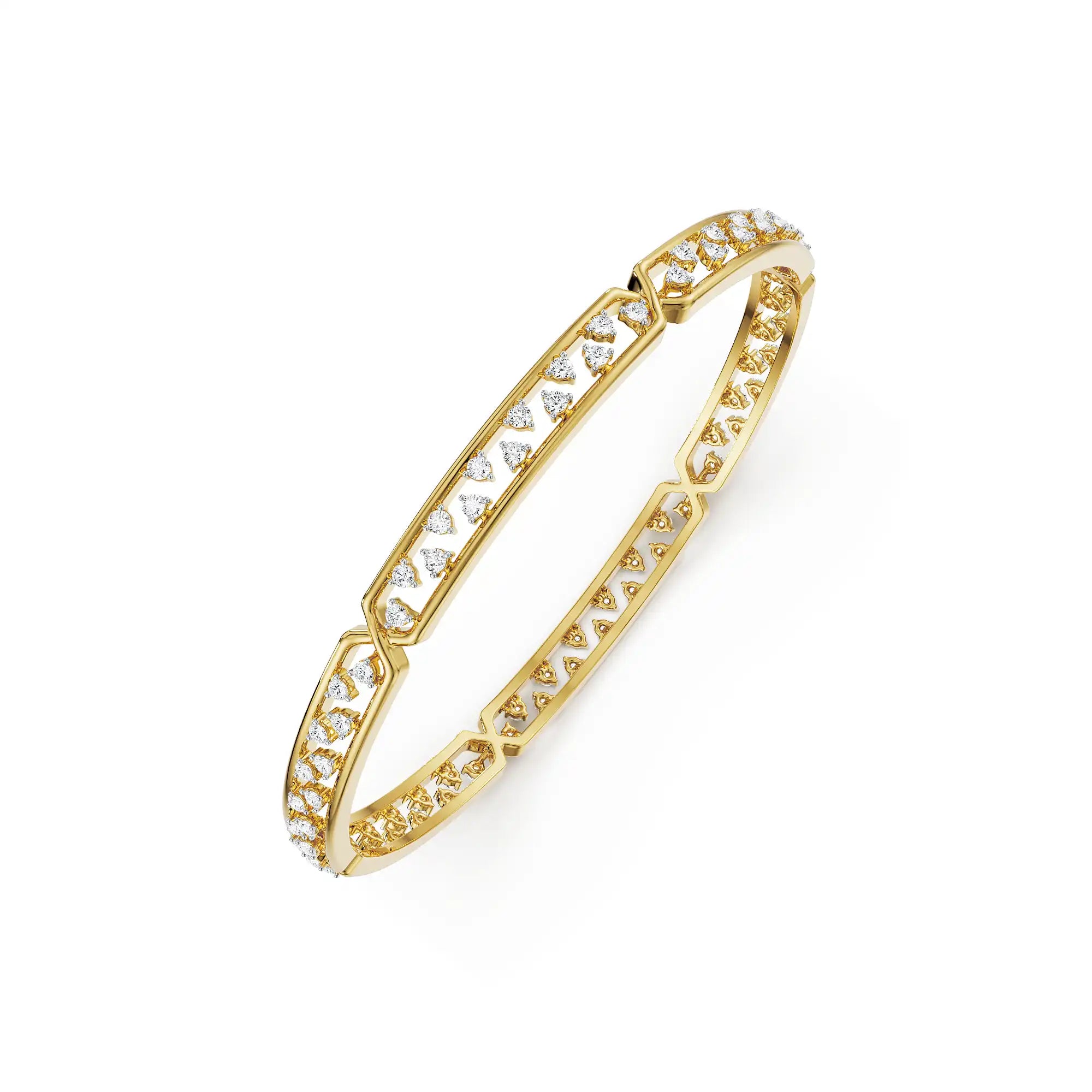Eve Luxe Lab Grown Diamond Bangle - top view