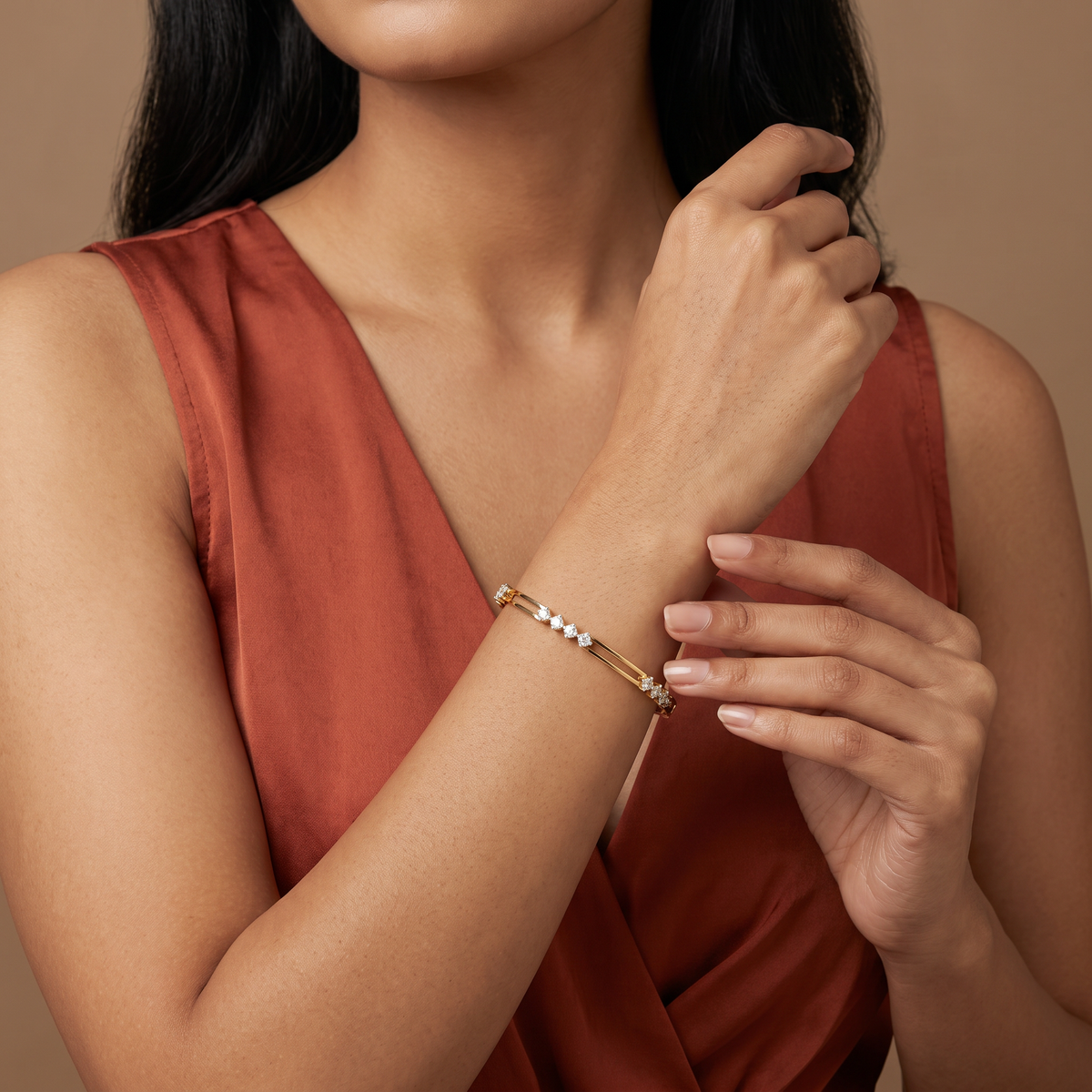 Kiara Minimalist Lab Grown Diamond Bangle