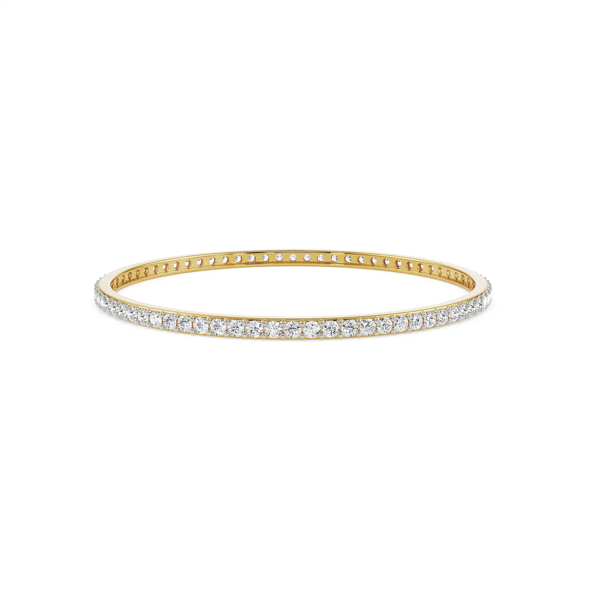 Sienna Statement Lab Grown Diamond Bangle - front view in 9KT
