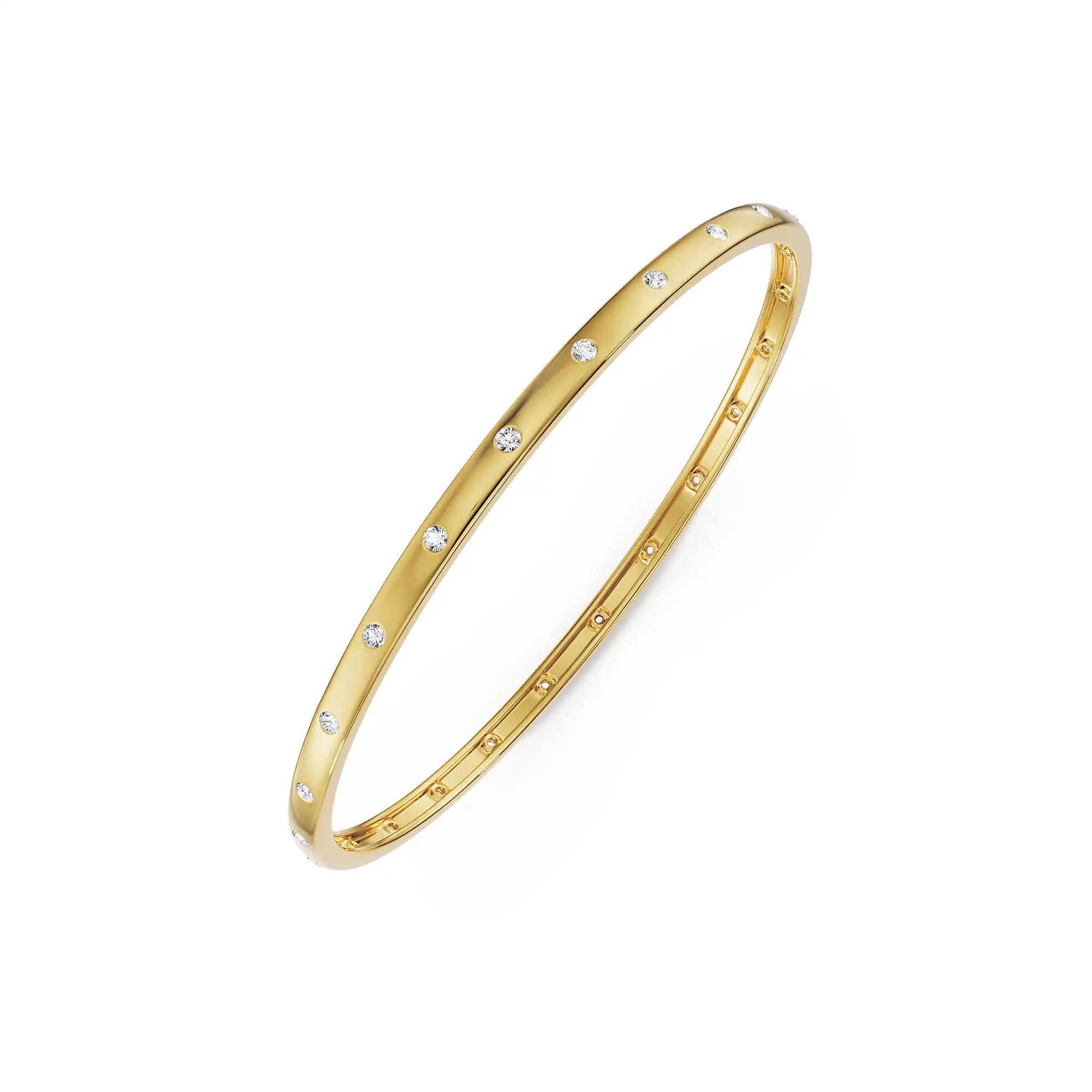 Starlight Row Lab Grown Diamond Bangle - top view