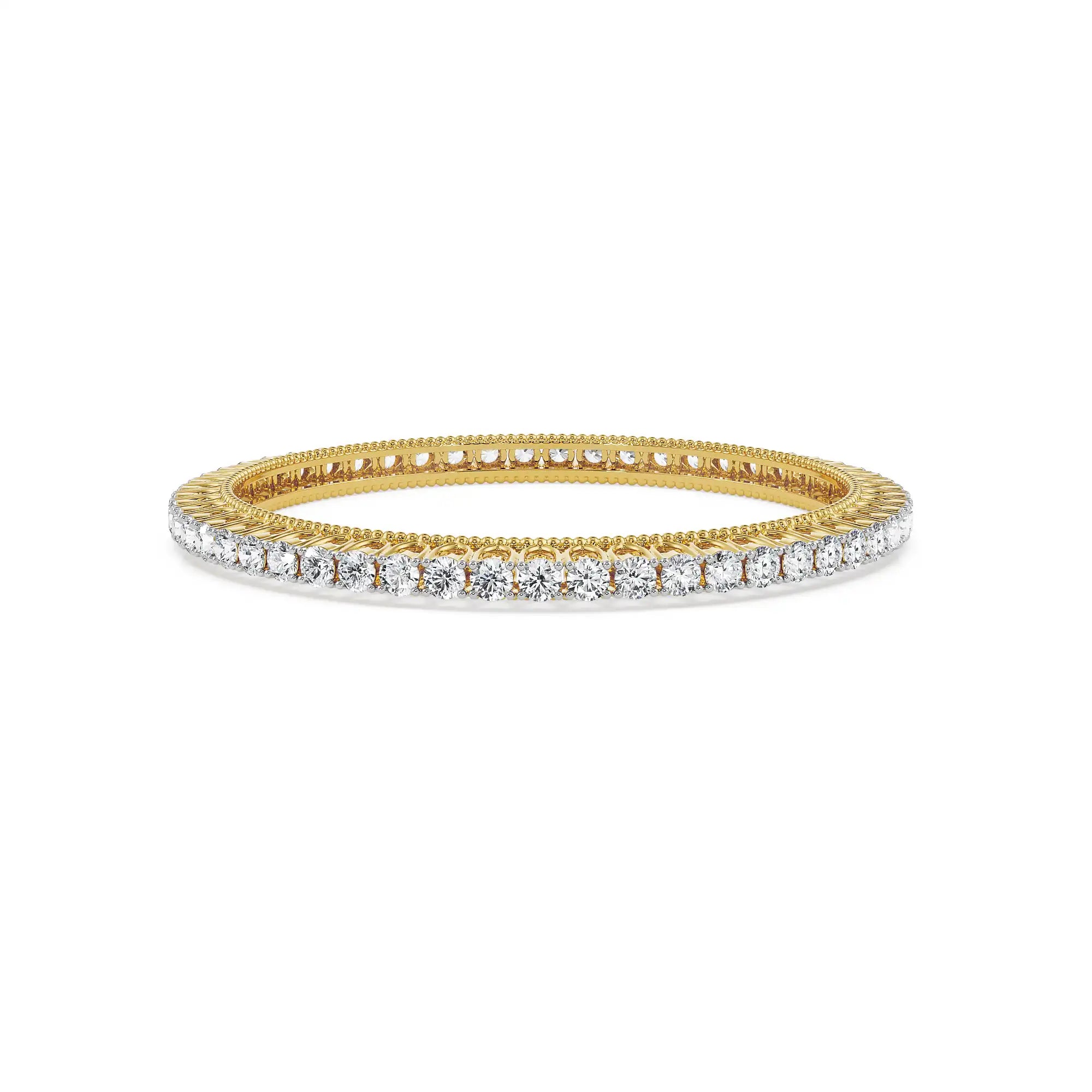 Celest Regal Lab Grown Diamond Bangle - front view