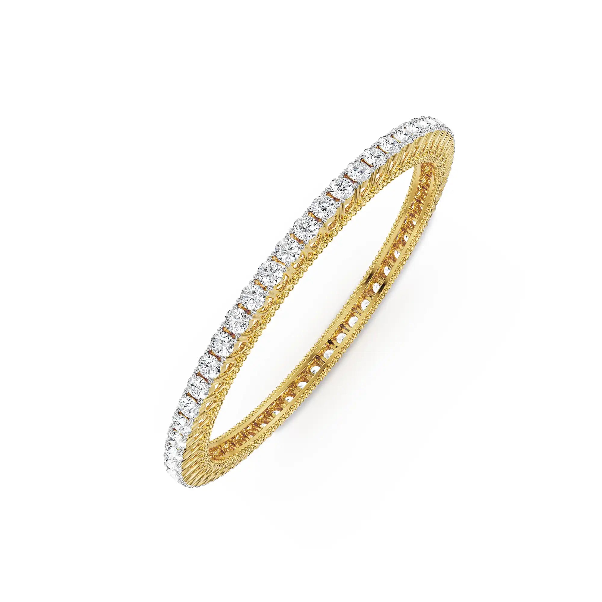 Celest Regal Lab Grown Diamond Bangle - top view