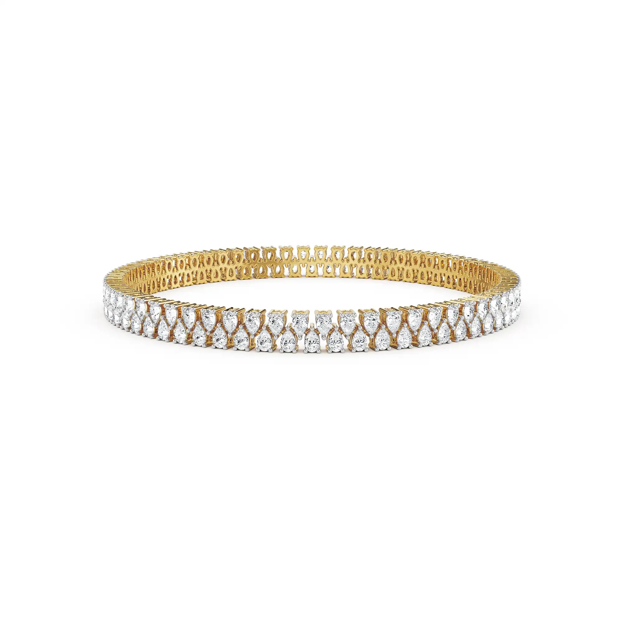 Pretty Pear Lab Grown Diamond Bangle - front view