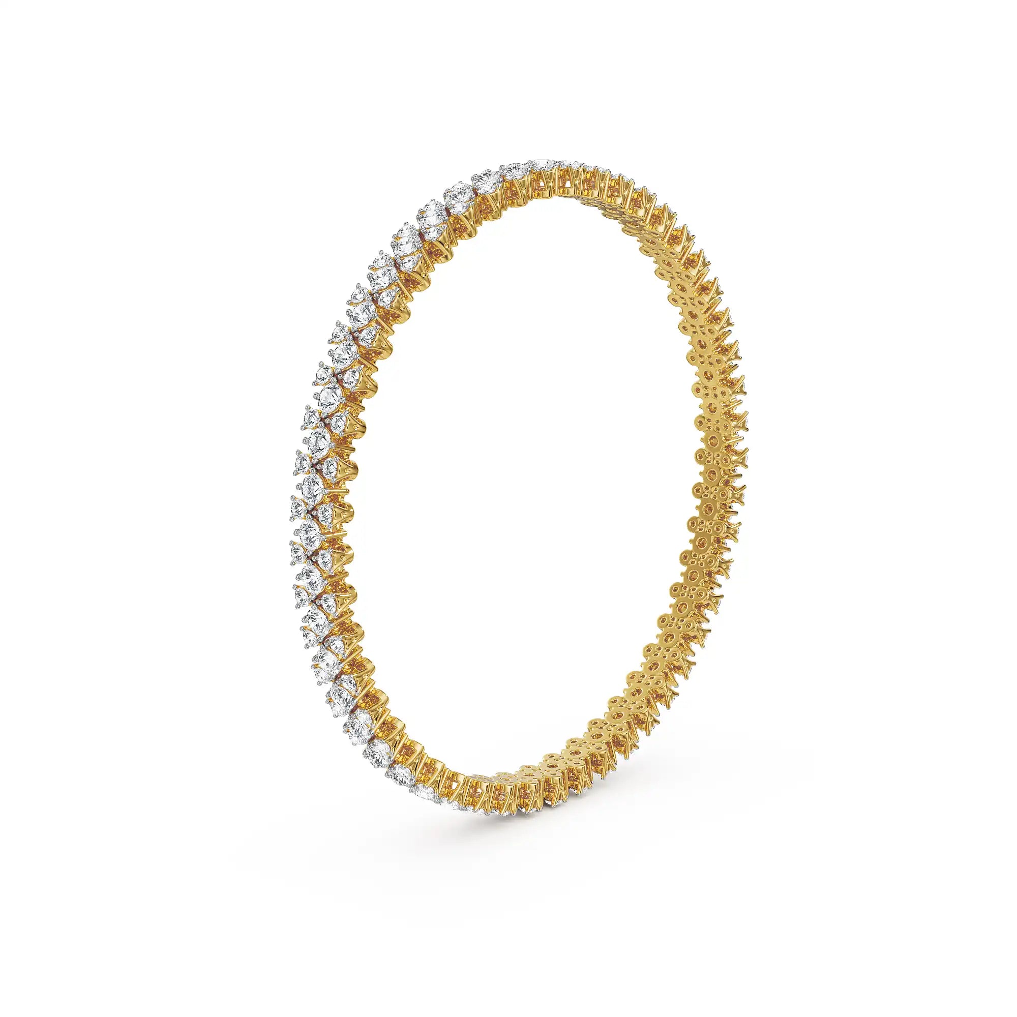 Lavanya Lab Grown Diamond Bangle - side view