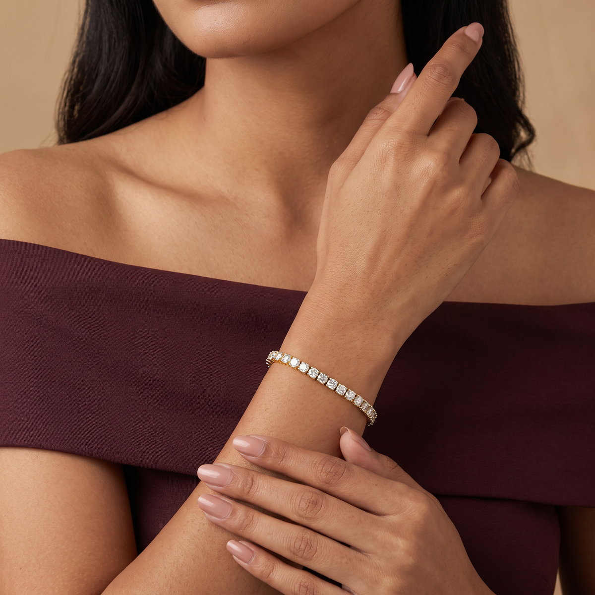 4 Pointer Lab Grown Diamond Tennis Bracelet