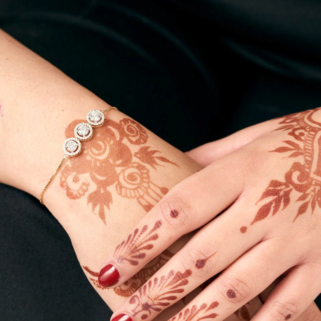 Elegant Trio Diamond Bracelet Prospective view