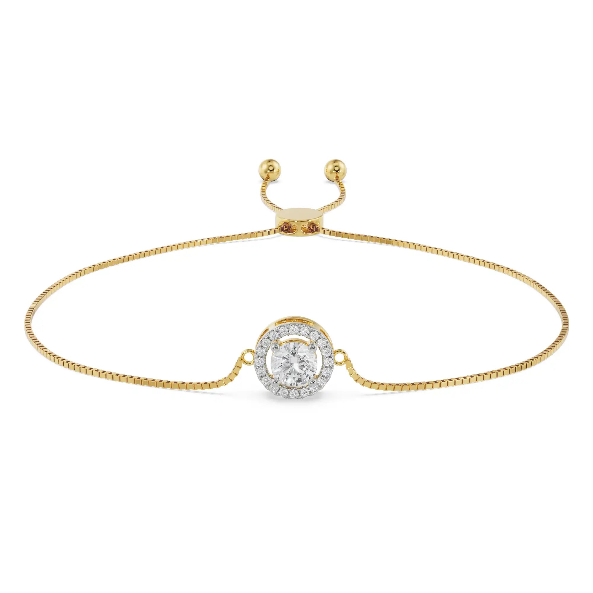 Subtle Shimmering Diamond Bracelet Front View