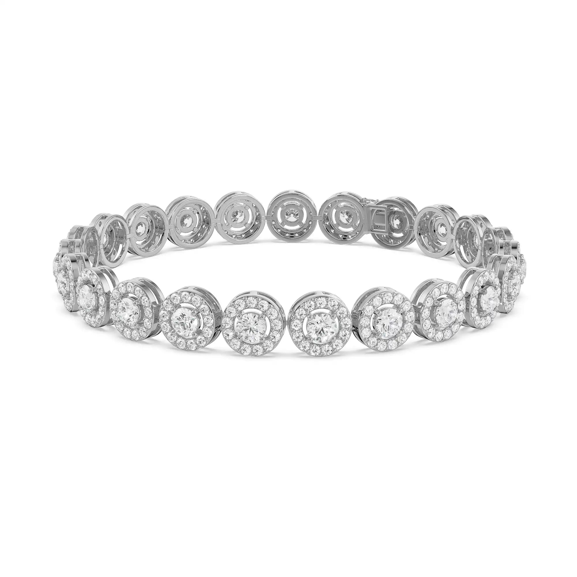 Radiant Cocktail Diamond Tennis Bracelet Front View
