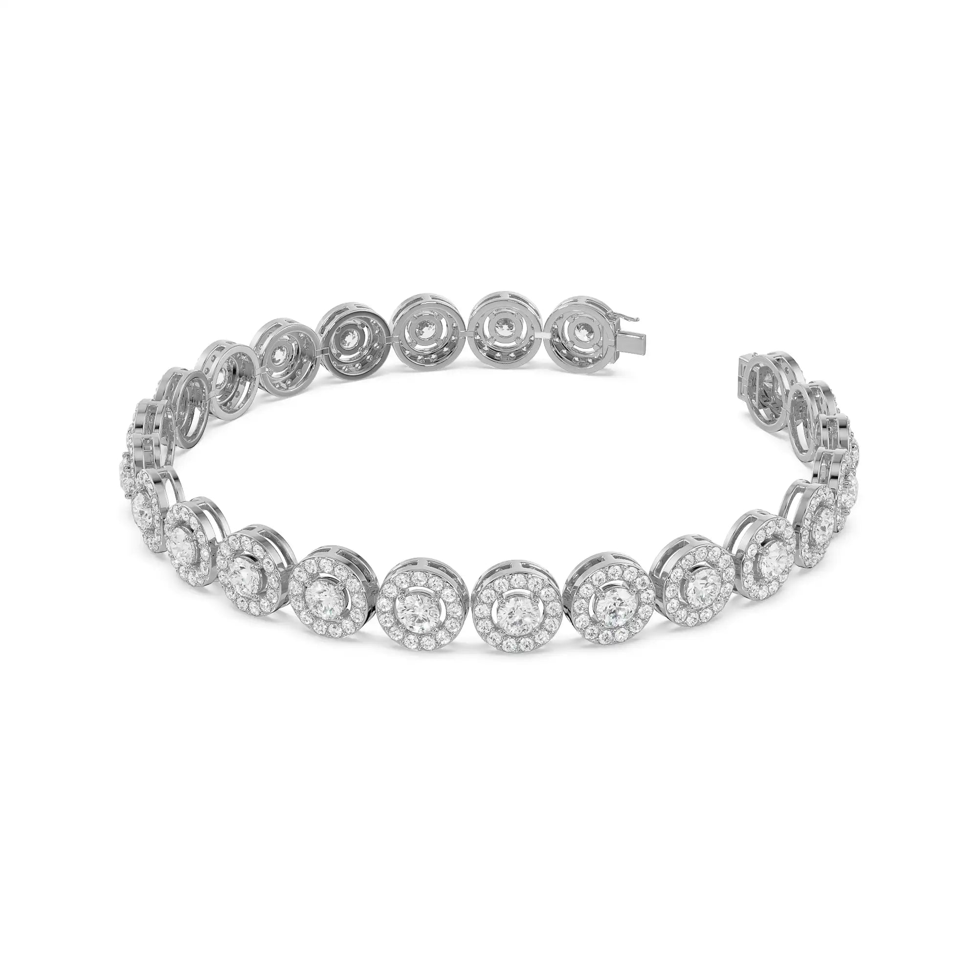 Radiant Cocktail Diamond Tennis Bracelet Side View