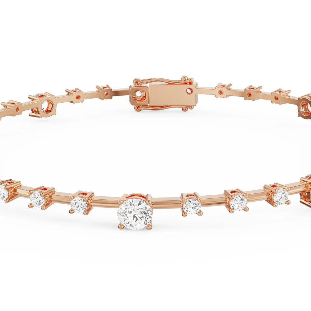 Spaced Tennis Lab Grown Diamond Bracelet 9KT