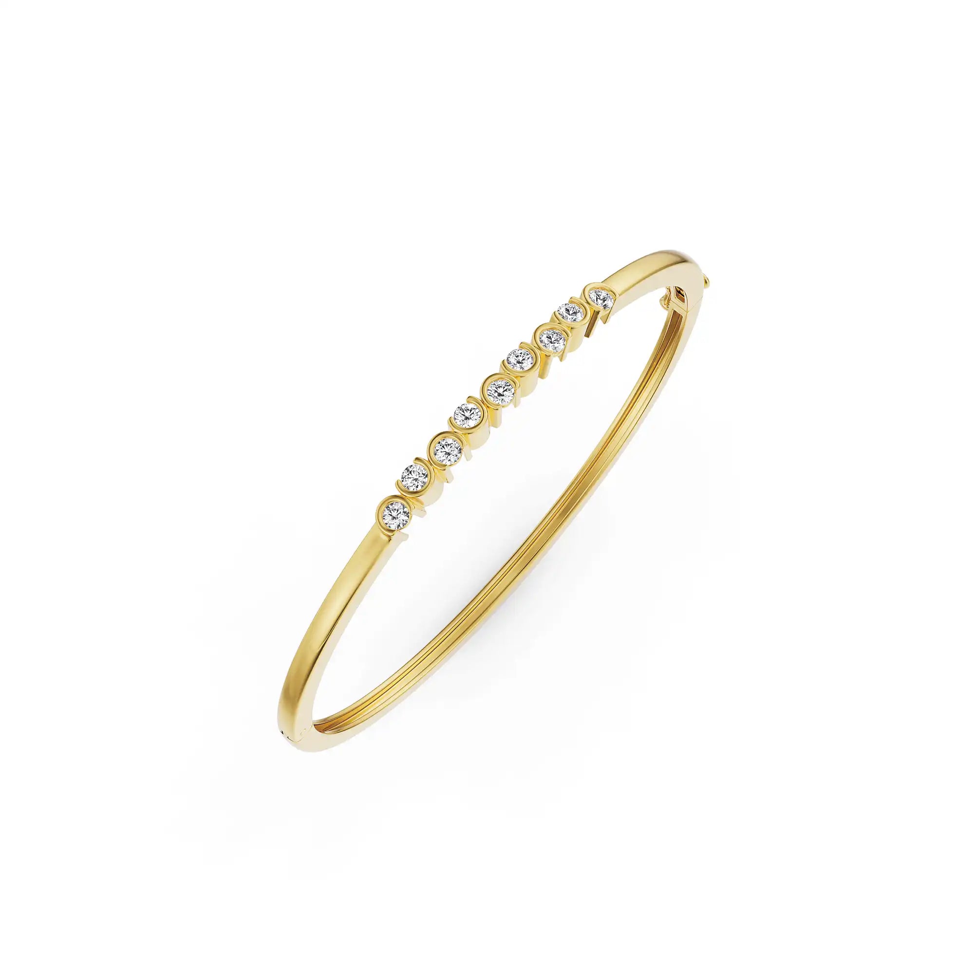 Sloane Dainty Round Diamond Bracelet left view