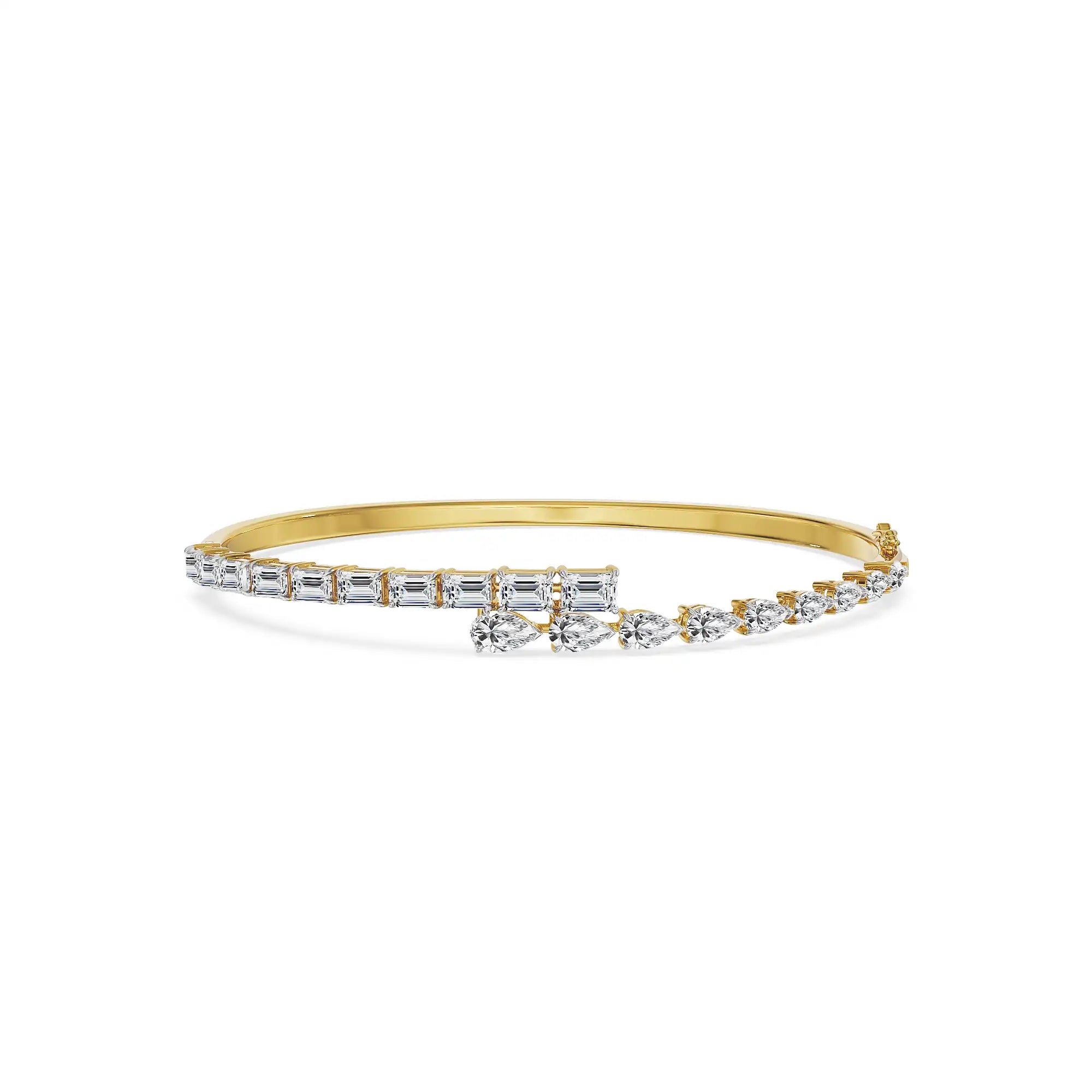 Divine Duo Lab Grown Diamond Bracelet - front view in 9KT