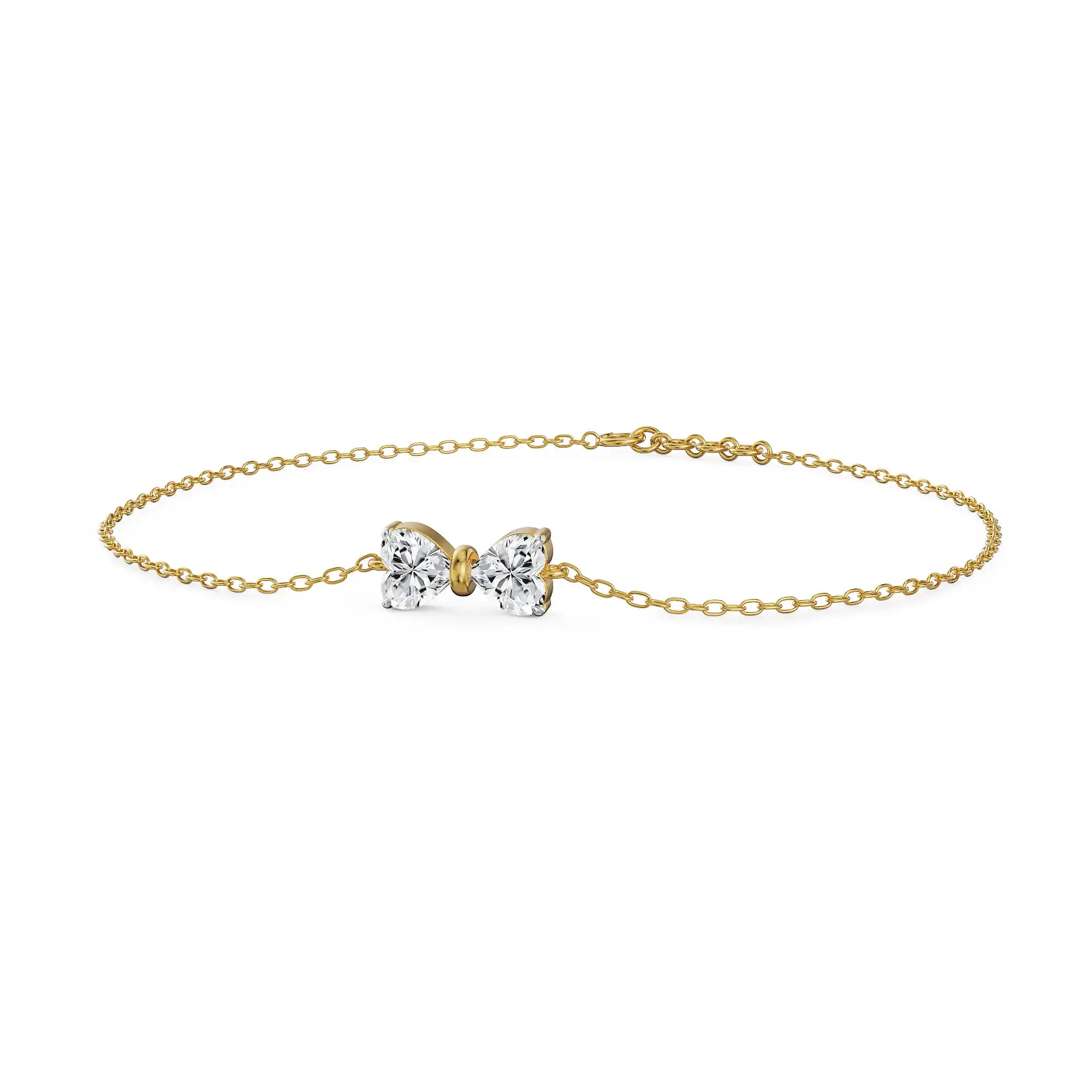 Beloved Bow Lab Grown Diamond Bracelet - side view