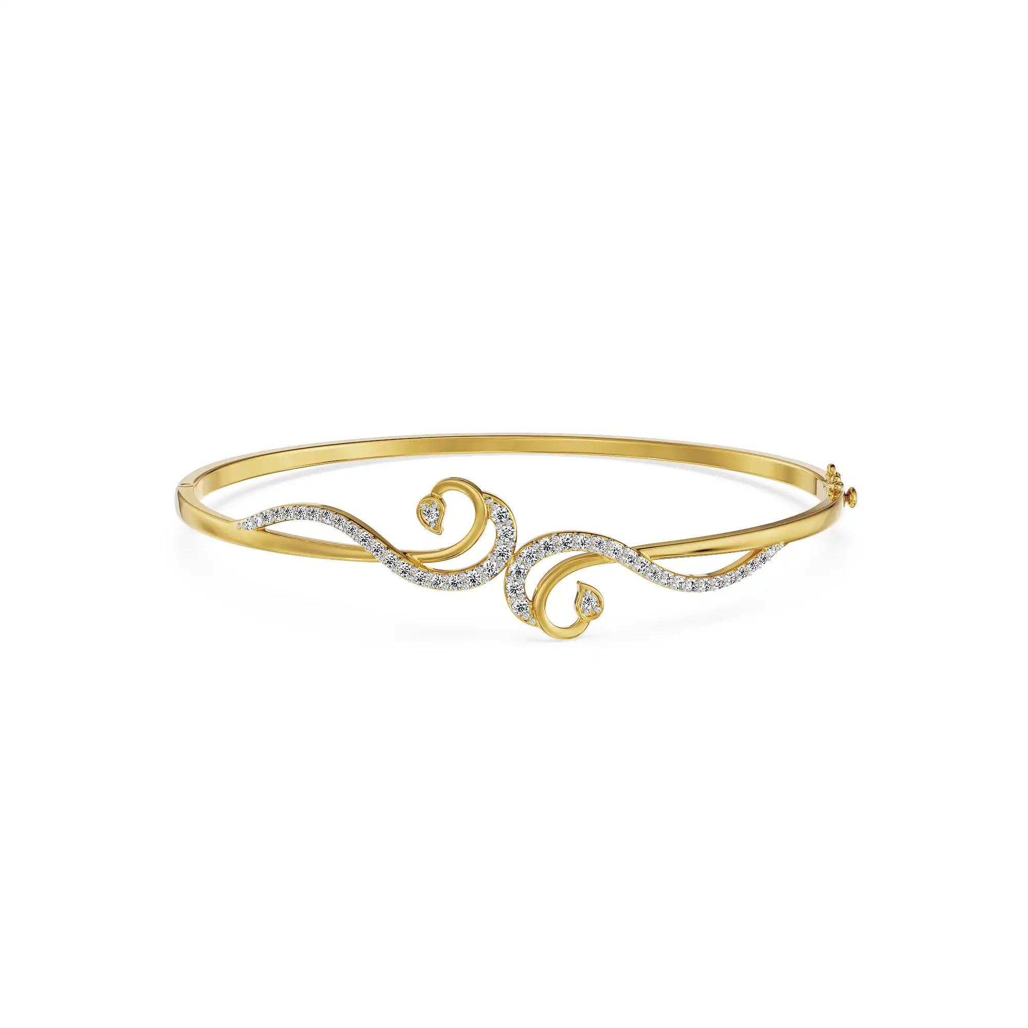 Amara Delicate Lab Grown Diamond Bracelet - front view in 9KT