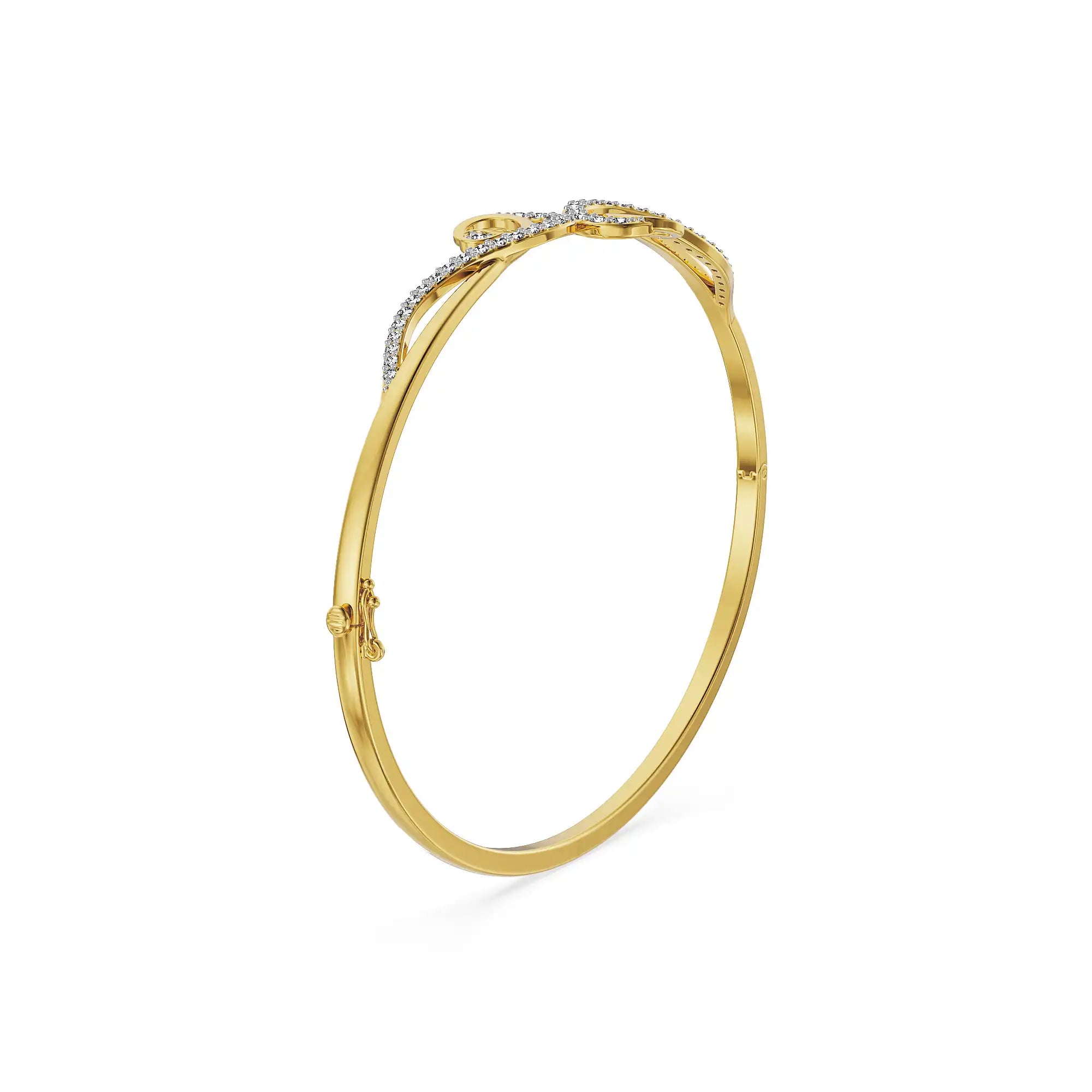 Amara Delicate Lab Grown Diamond Bracelet - side view