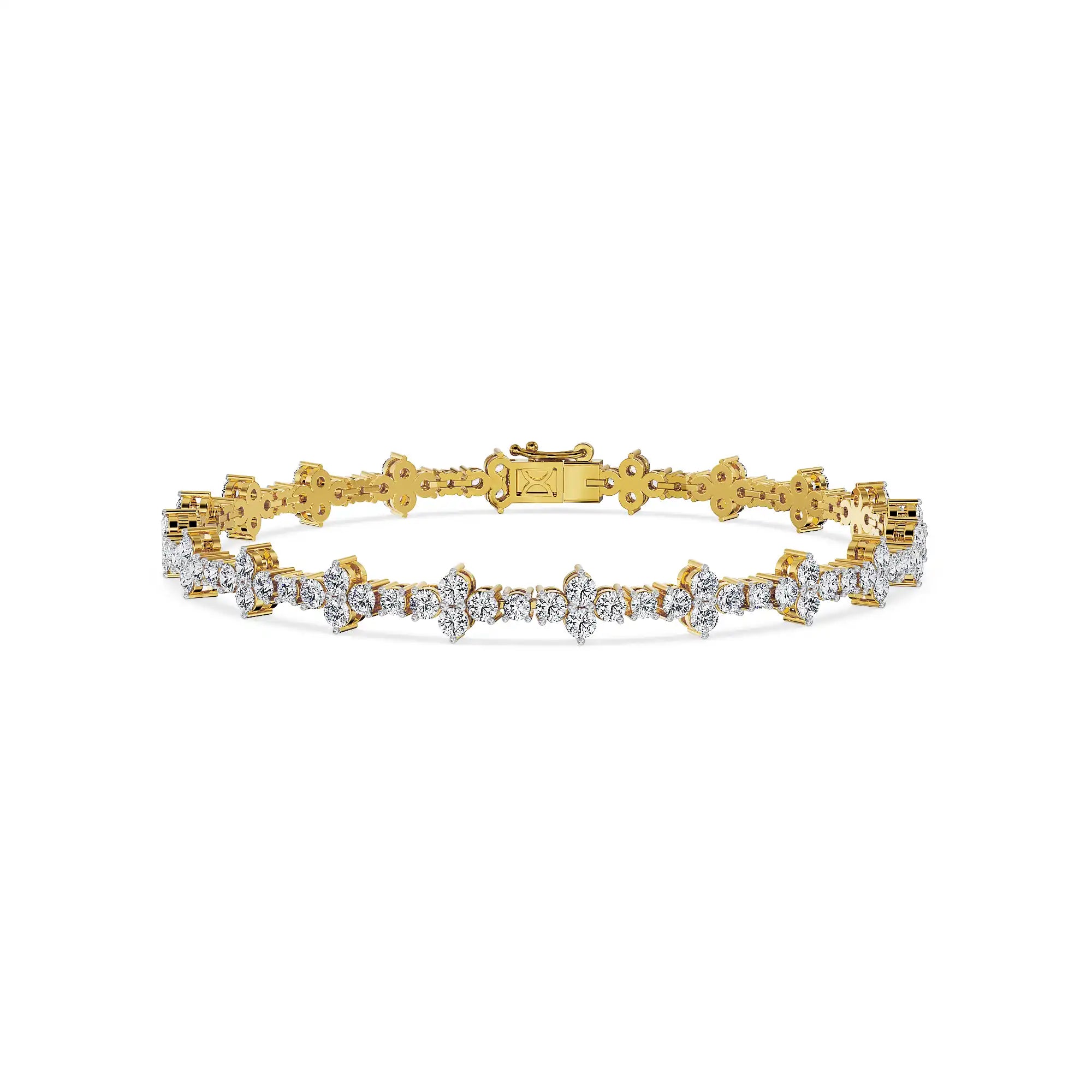 Starglow Lab Grown Diamond Bracelet - front view in 9KT