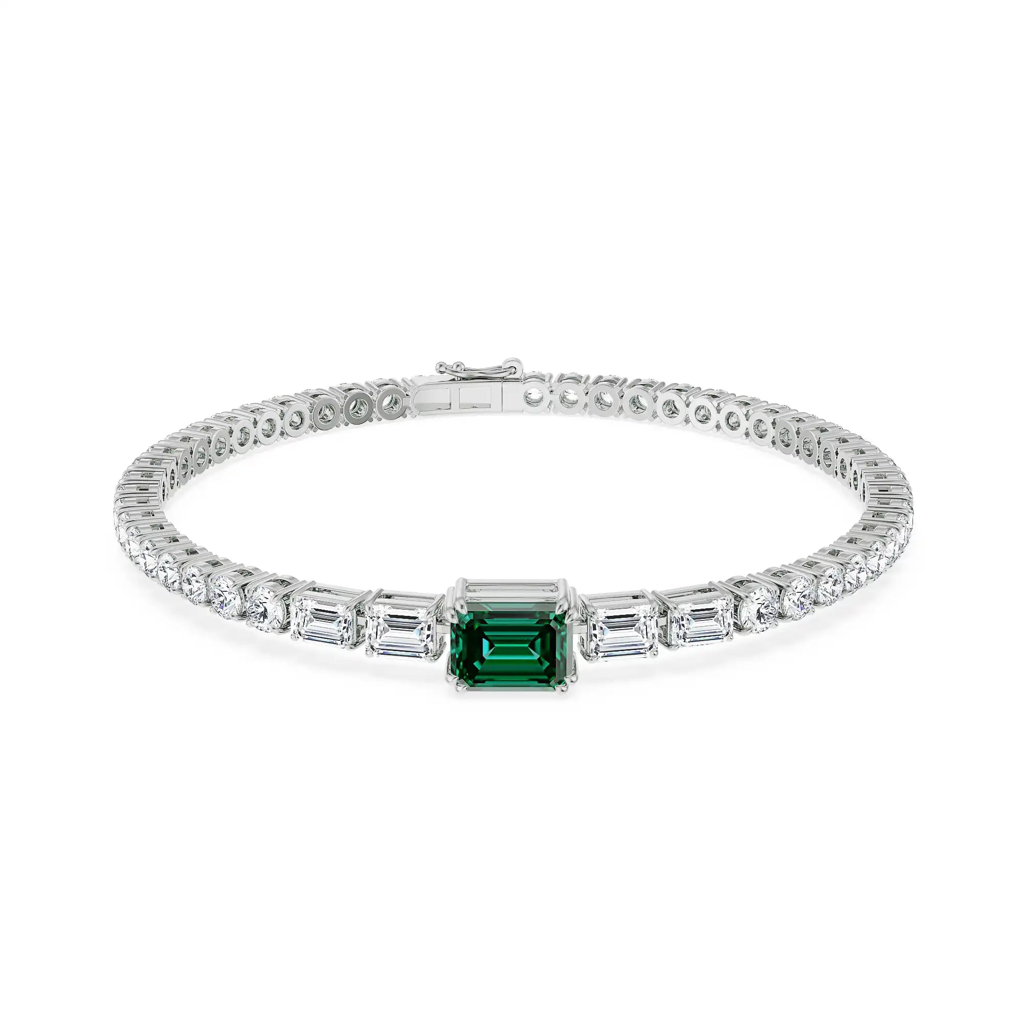 Nina Emerald Lab Diamond Bracelet - Front view