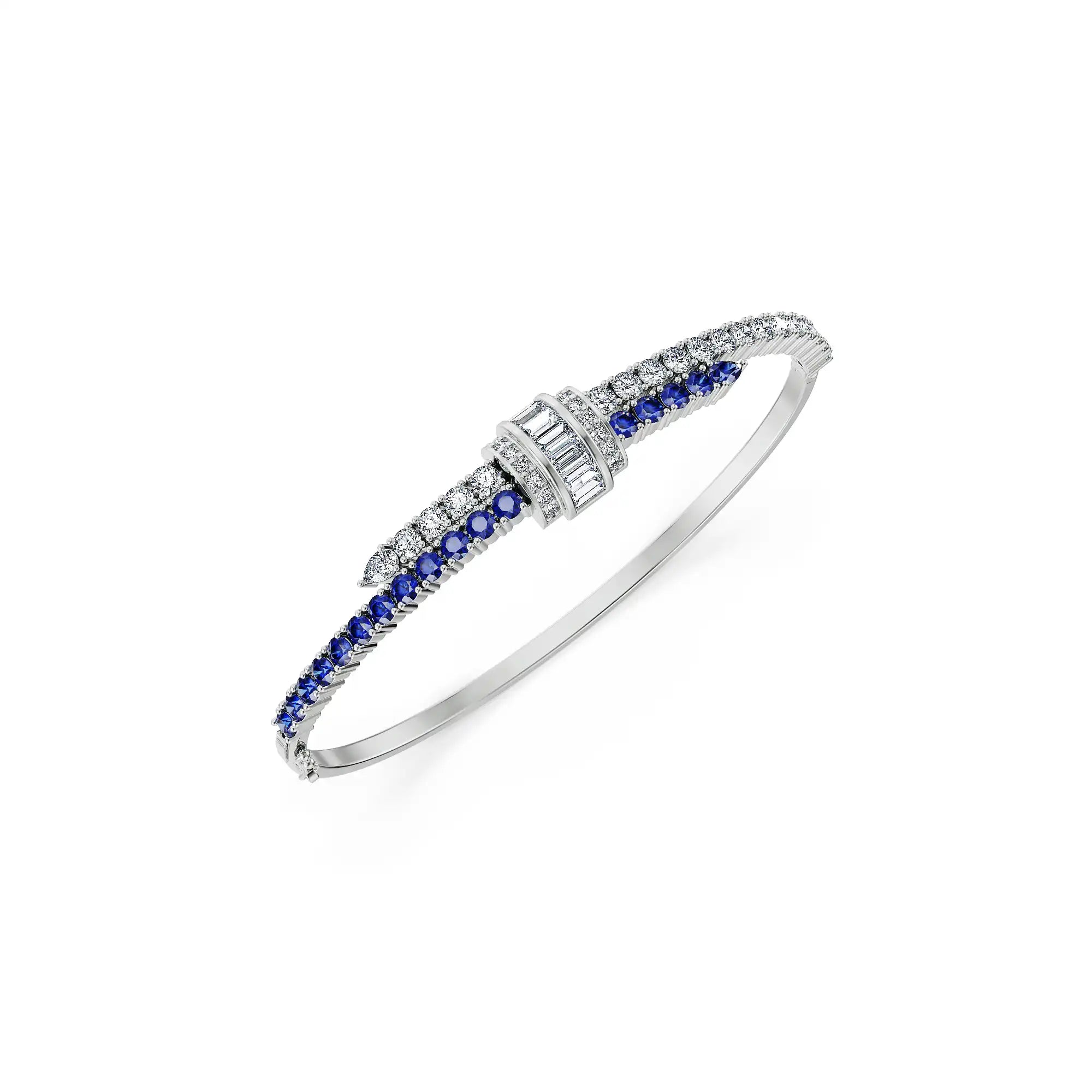 Sapphire Grace Lab Grown Diamond Bracelet - top view