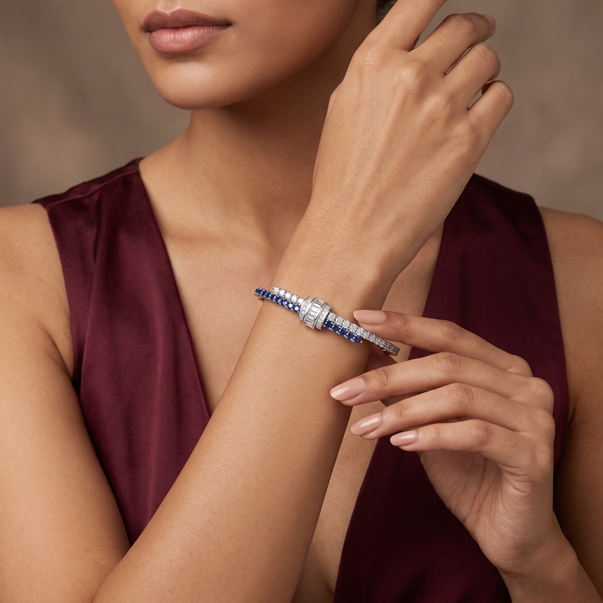 Sapphire Grace Lab Grown Diamond Bracelet