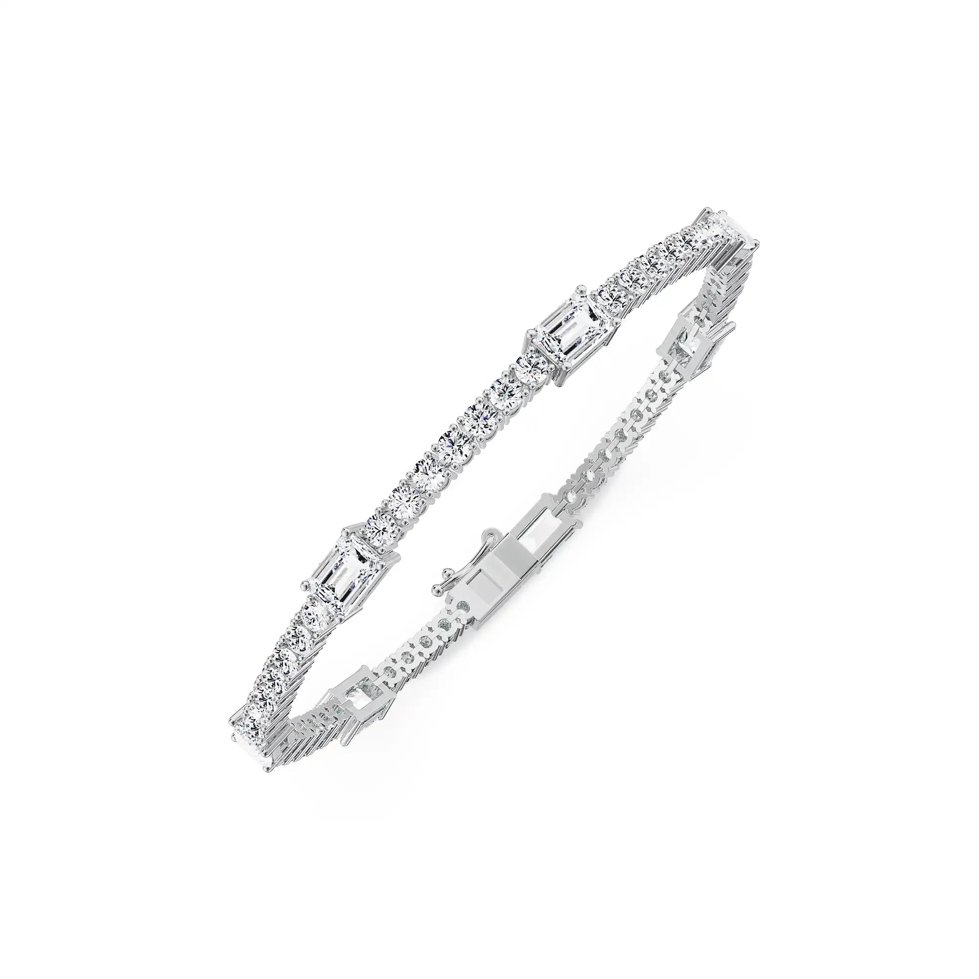 Interval Glow Lab Grown Diamond Bracelet - top view