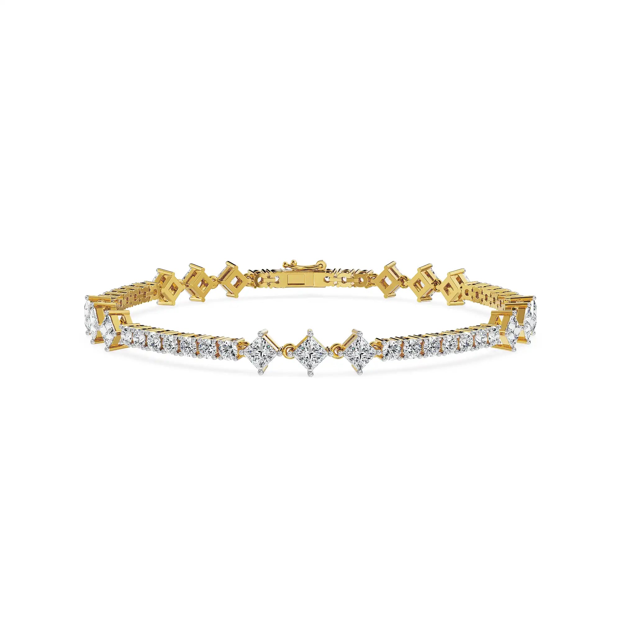 Trio Brilliance Lab Grown Diamond Bracelet - front view