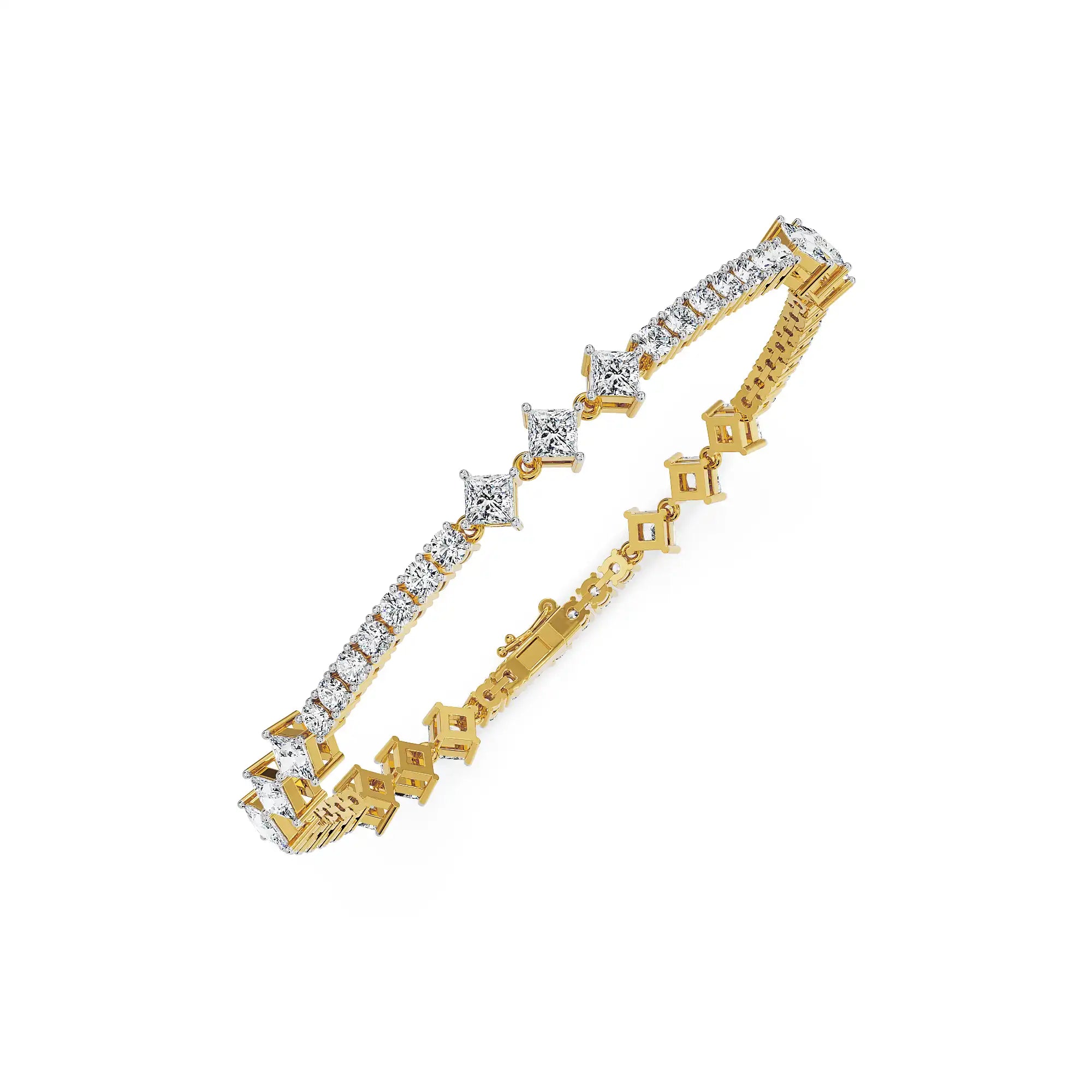 Trio Brilliance Lab Grown Diamond Bracelet - top view