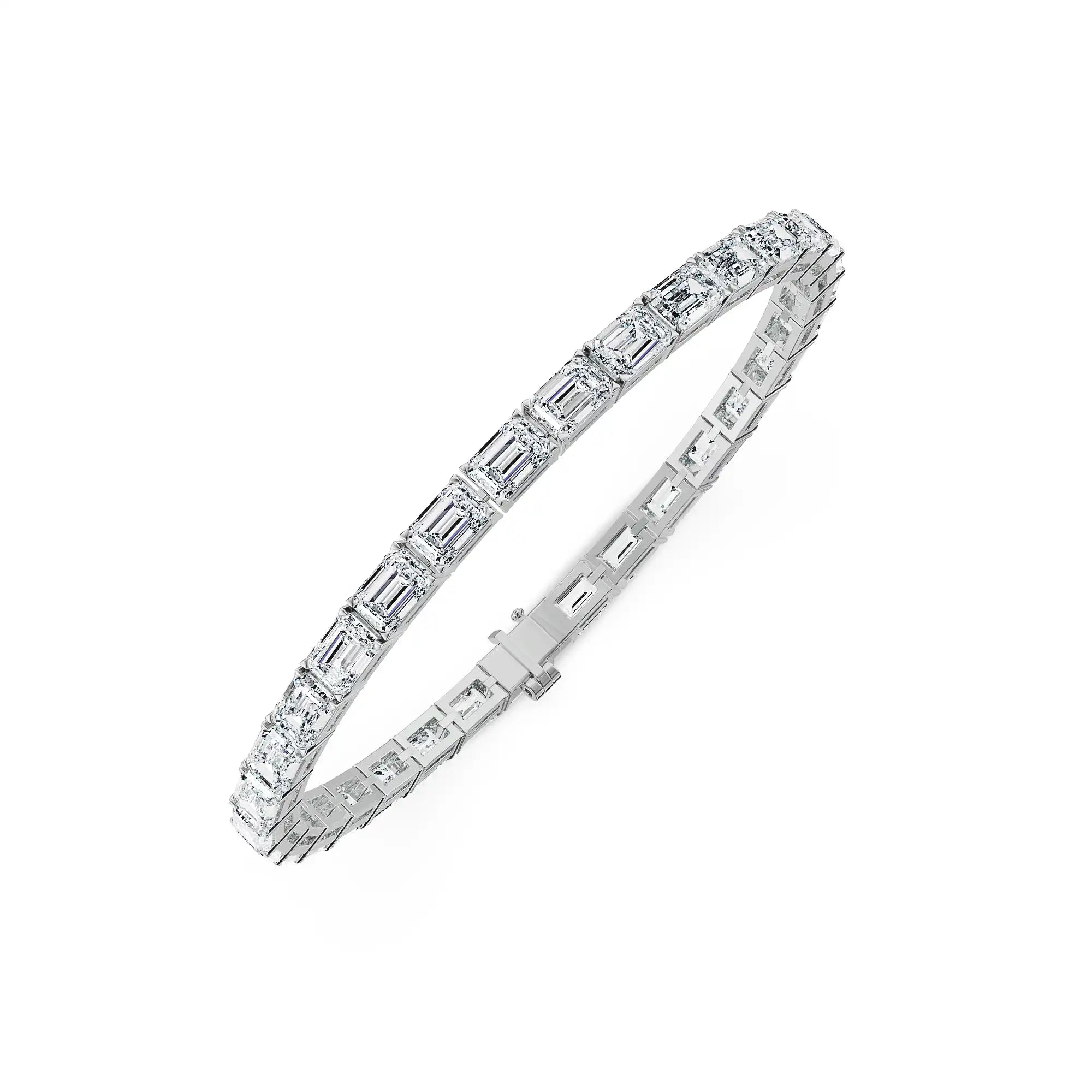 Emy Lab Grown Diamond Tennis Bracelet - top view