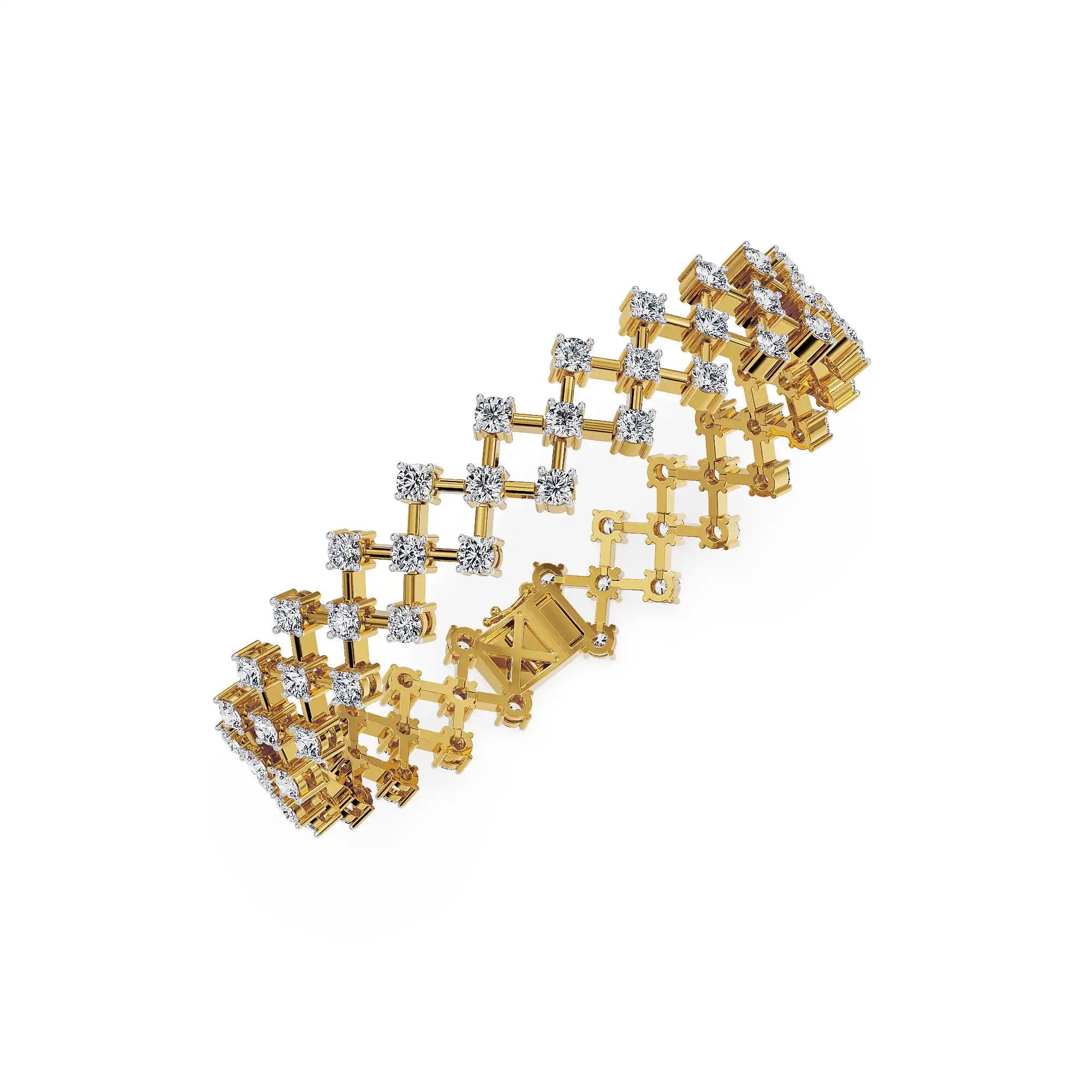 Sterling Lab Grown Diamond Tennis Bracelet - top view