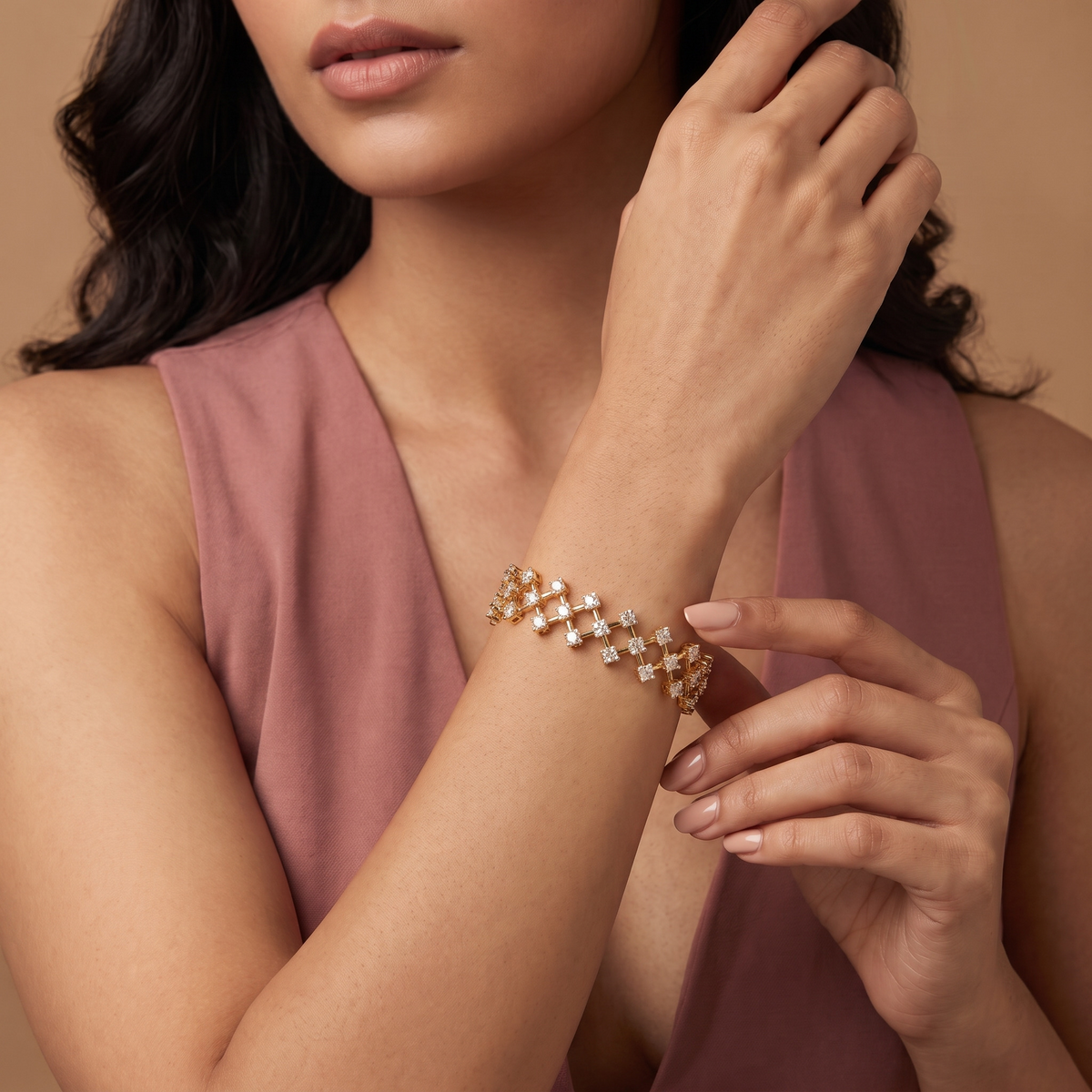 Sterling Lab Grown Diamond Tennis Bracelet