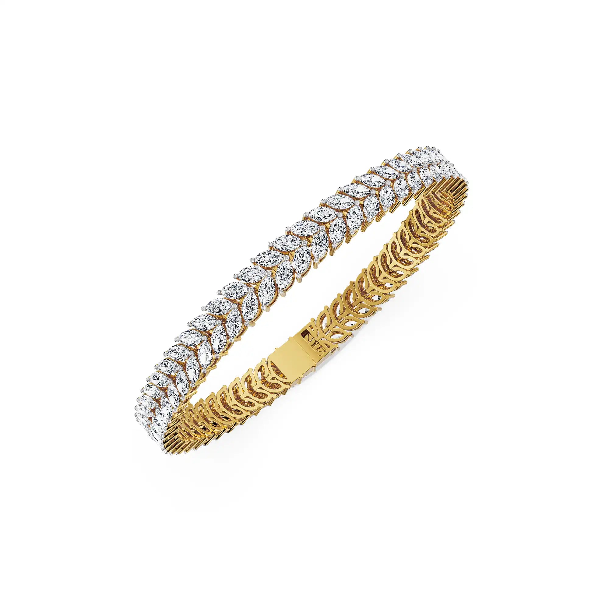 Blooming Glow Lab Grown Diamond Tennis Bracelet - top view