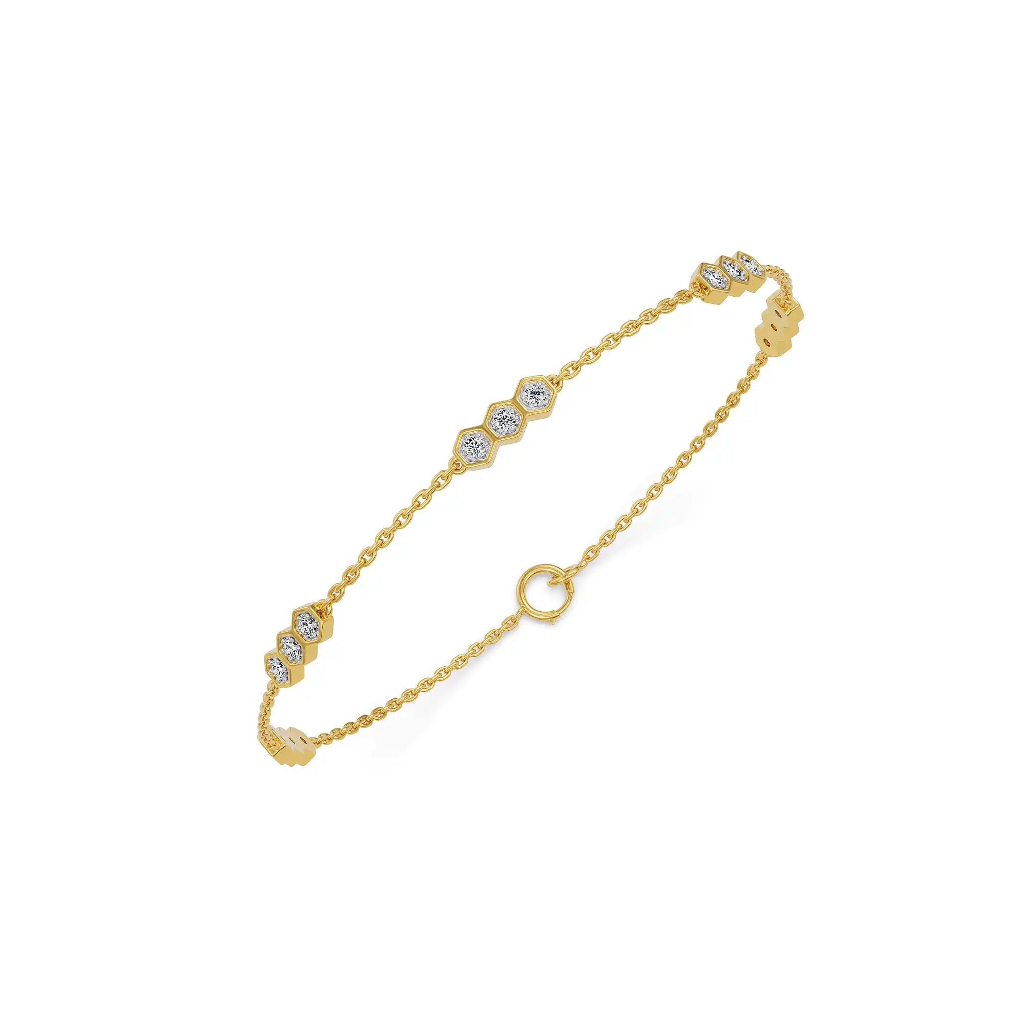 Linea Hexa Lab Grown Diamond Bracelet
Top View